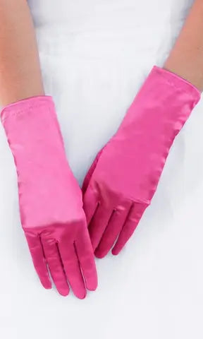 Wrist Length Satin Women's Gloves - Obsession Boutique