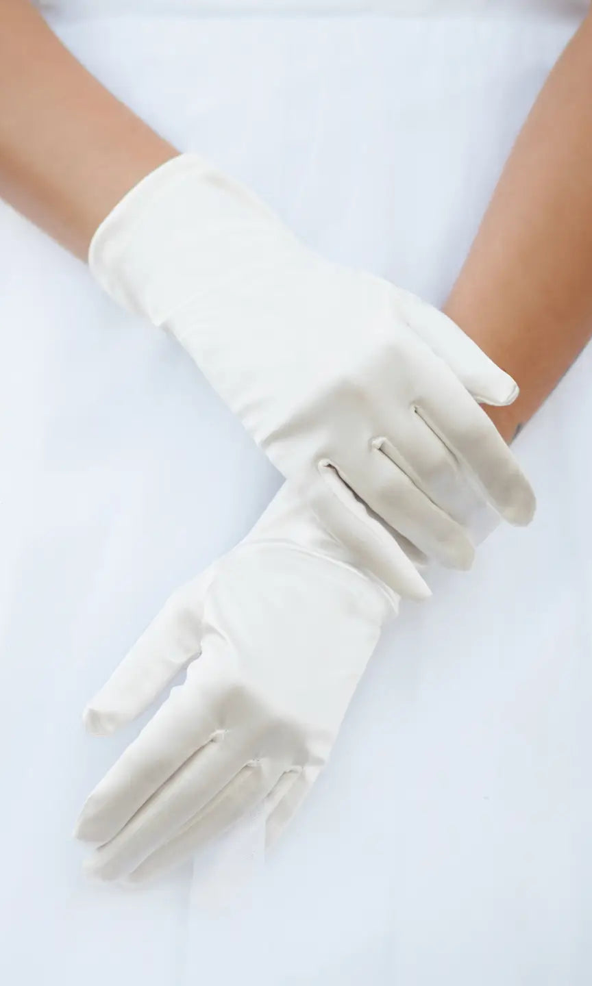 Wrist Length Satin Women's Gloves - Obsession Boutique