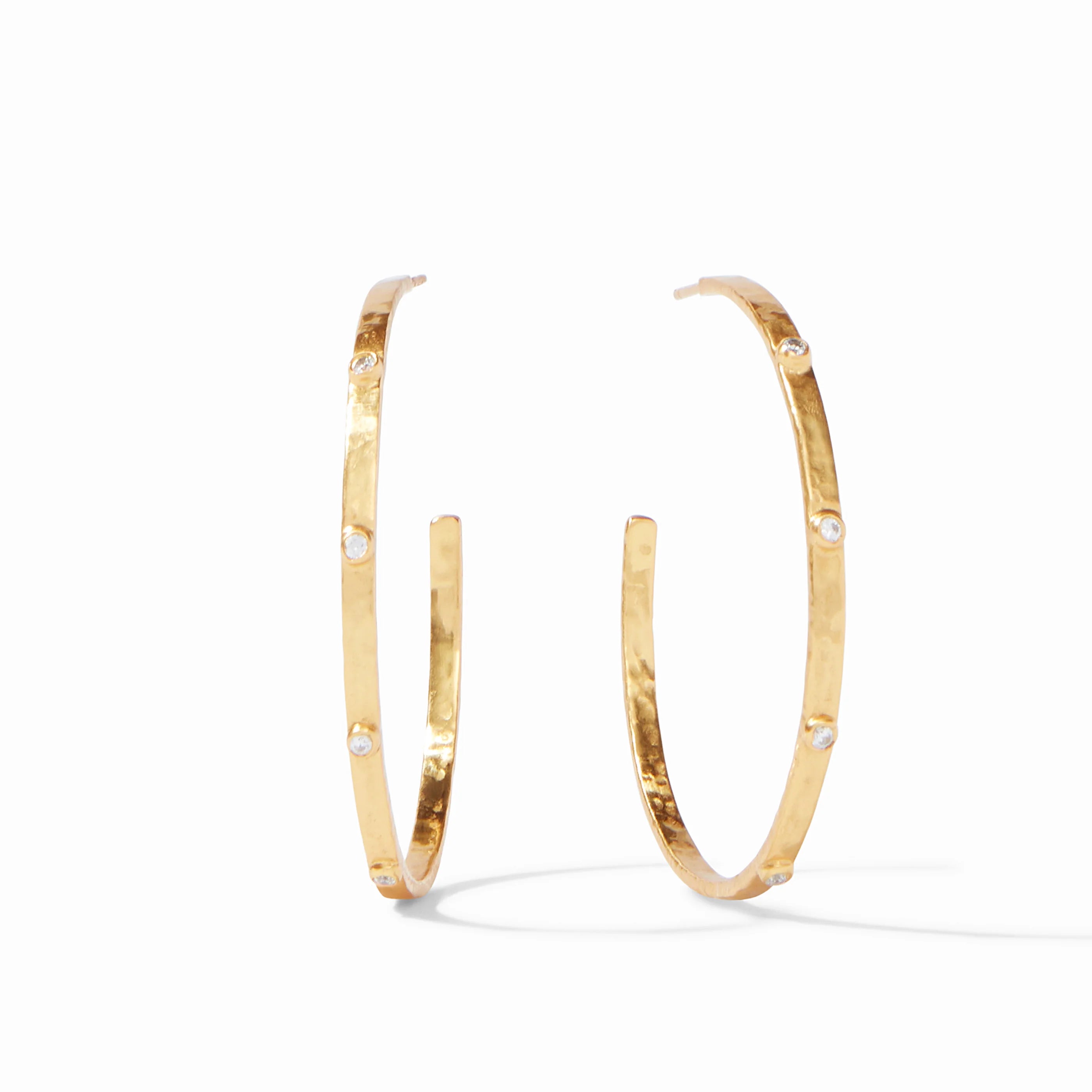 Julie Vos: Crescent Stone Hoop - Obsession Boutique