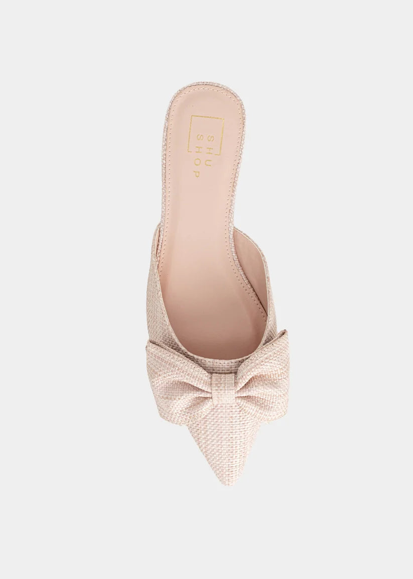 Shu Shop: Dorothy Flats - Pink Woven - Obsession Boutique