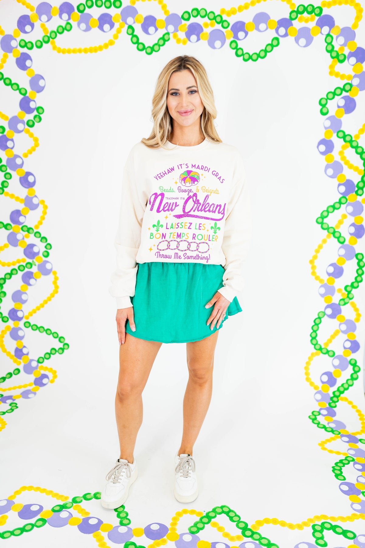 New Orleans Mardi Gras Sweatshirt - Obsession Boutique
