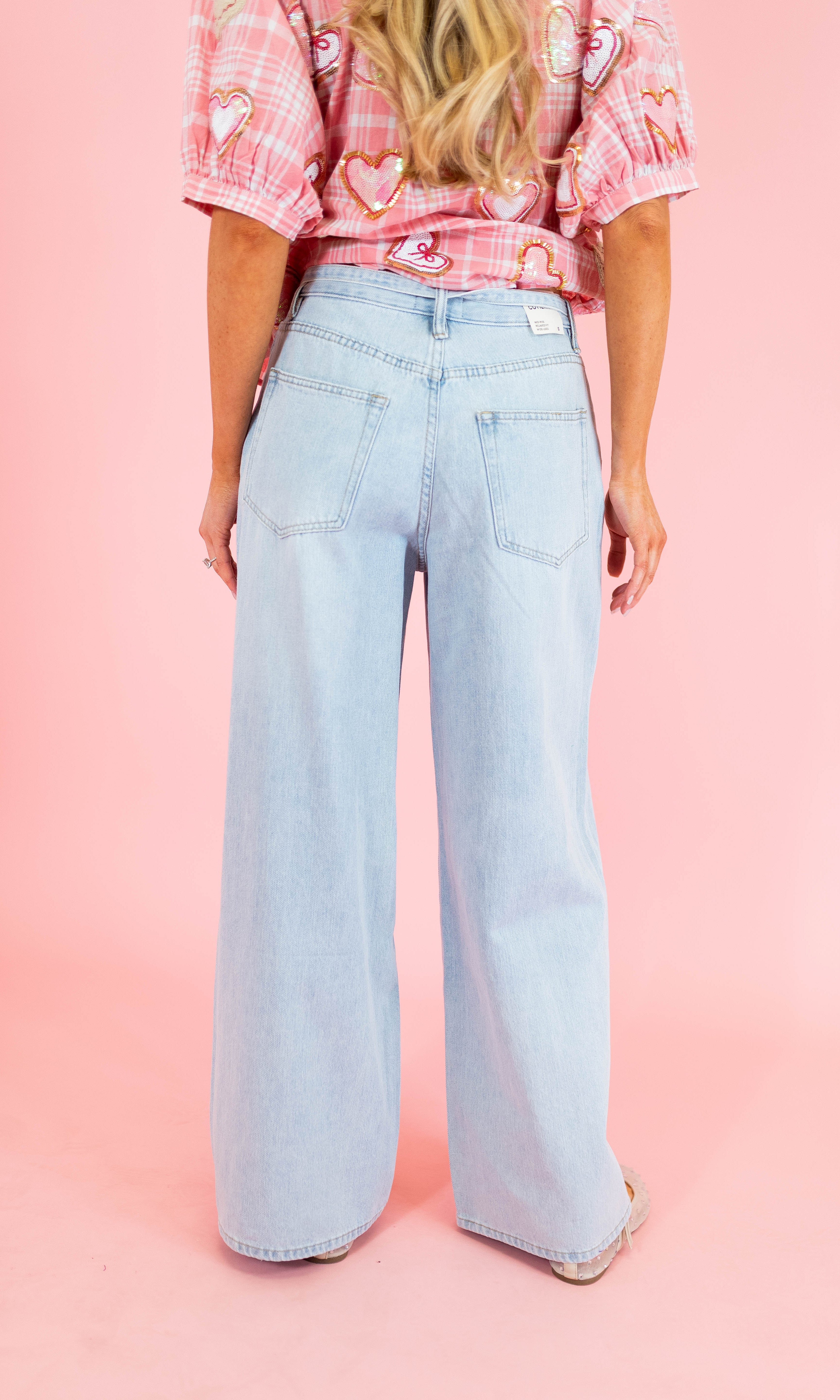 Baggy Straight Linen Jeans - Obsession Boutique