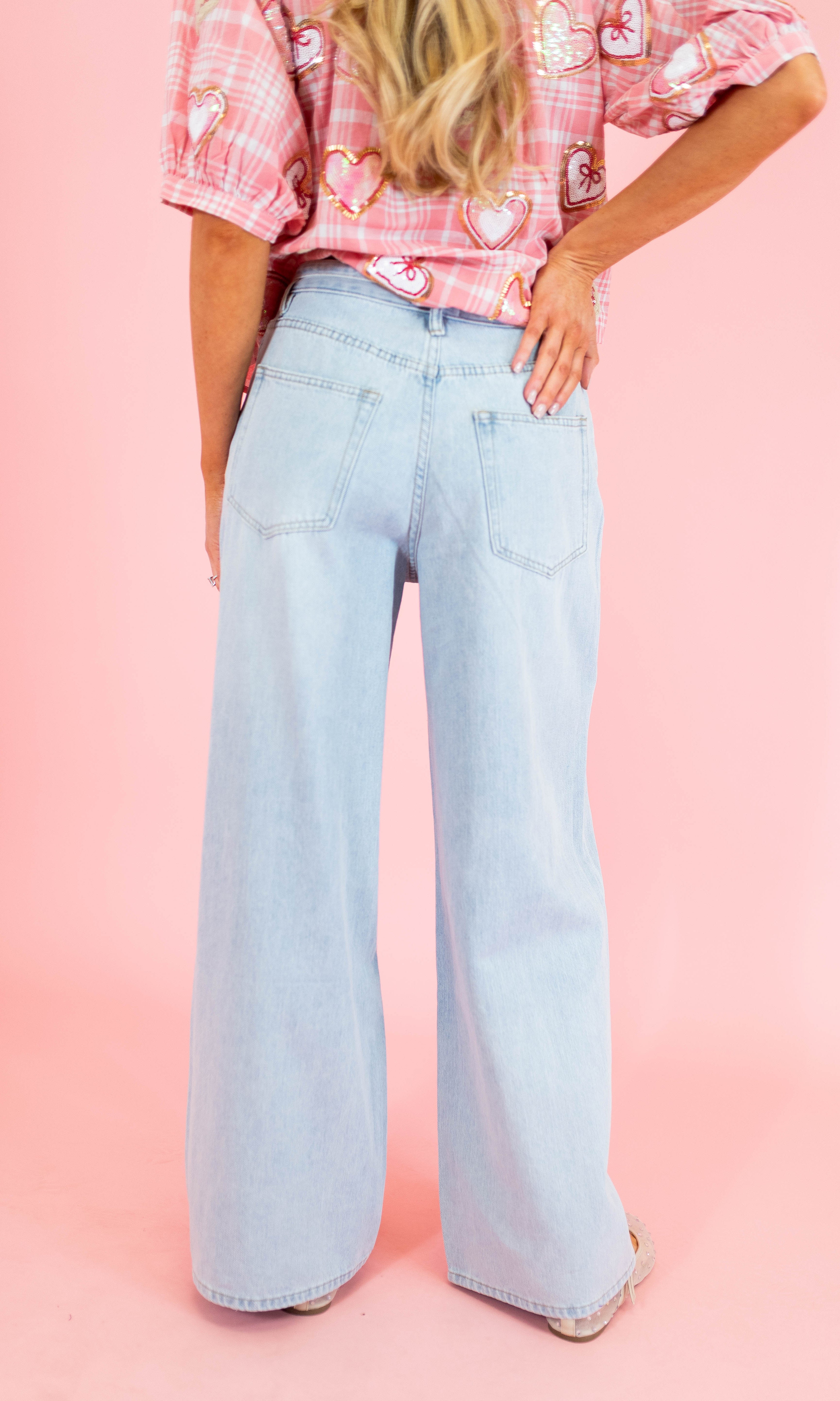 Baggy Straight Linen Jeans - Obsession Boutique