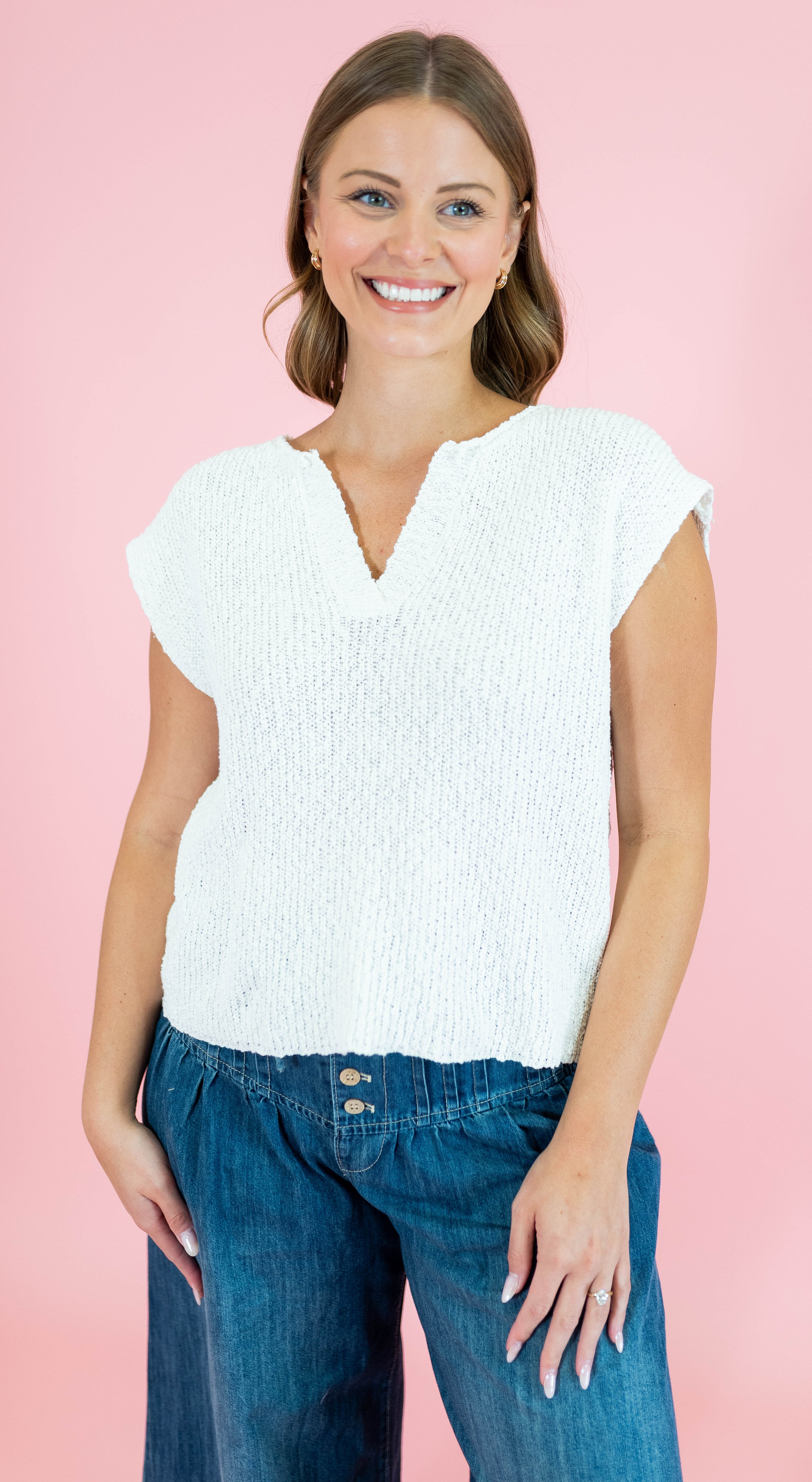 Relaxed Slub Knit Sweater - Obsession Boutique