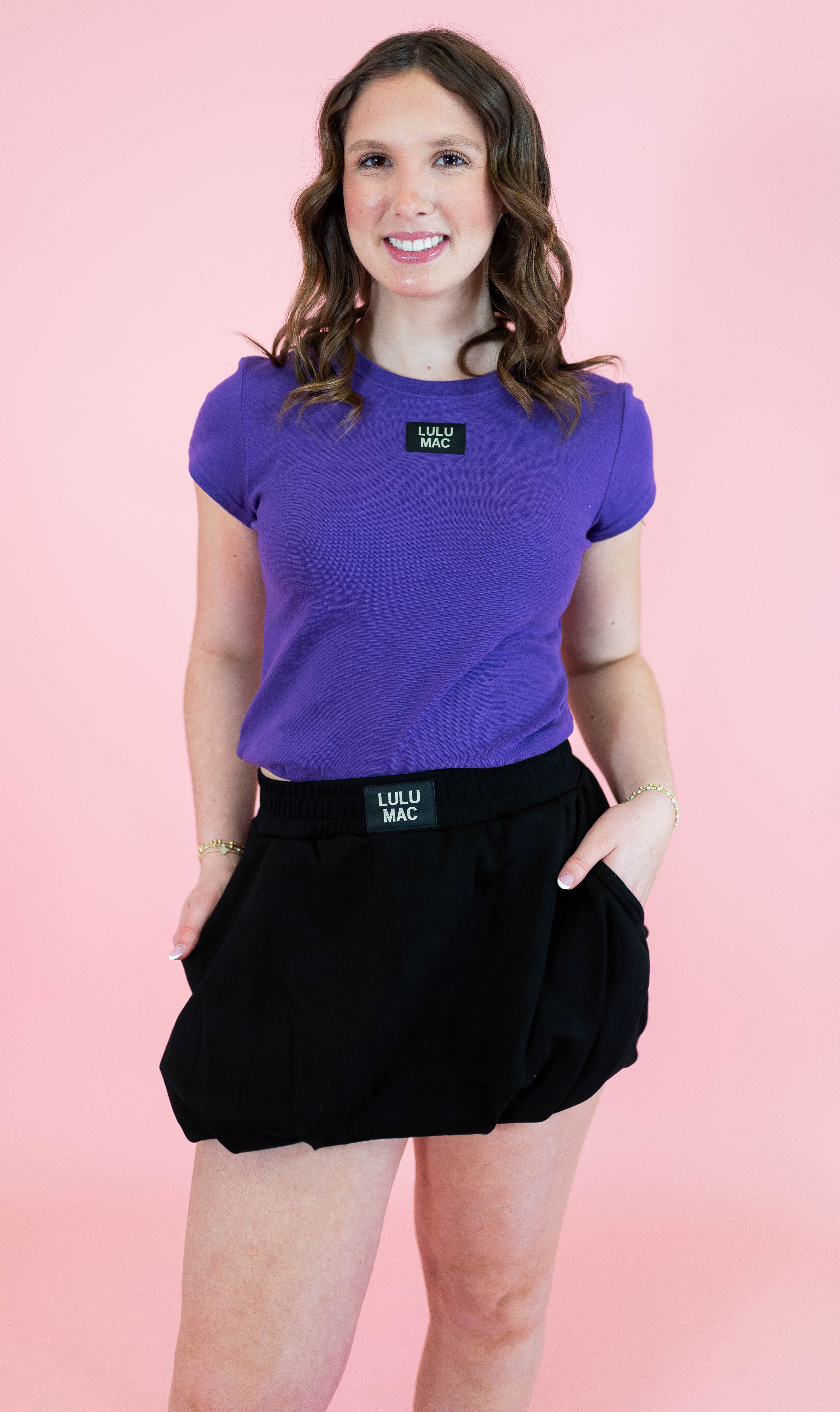 Lulu Mac: Babydoll Top - Deep Purple - Obsession Boutique