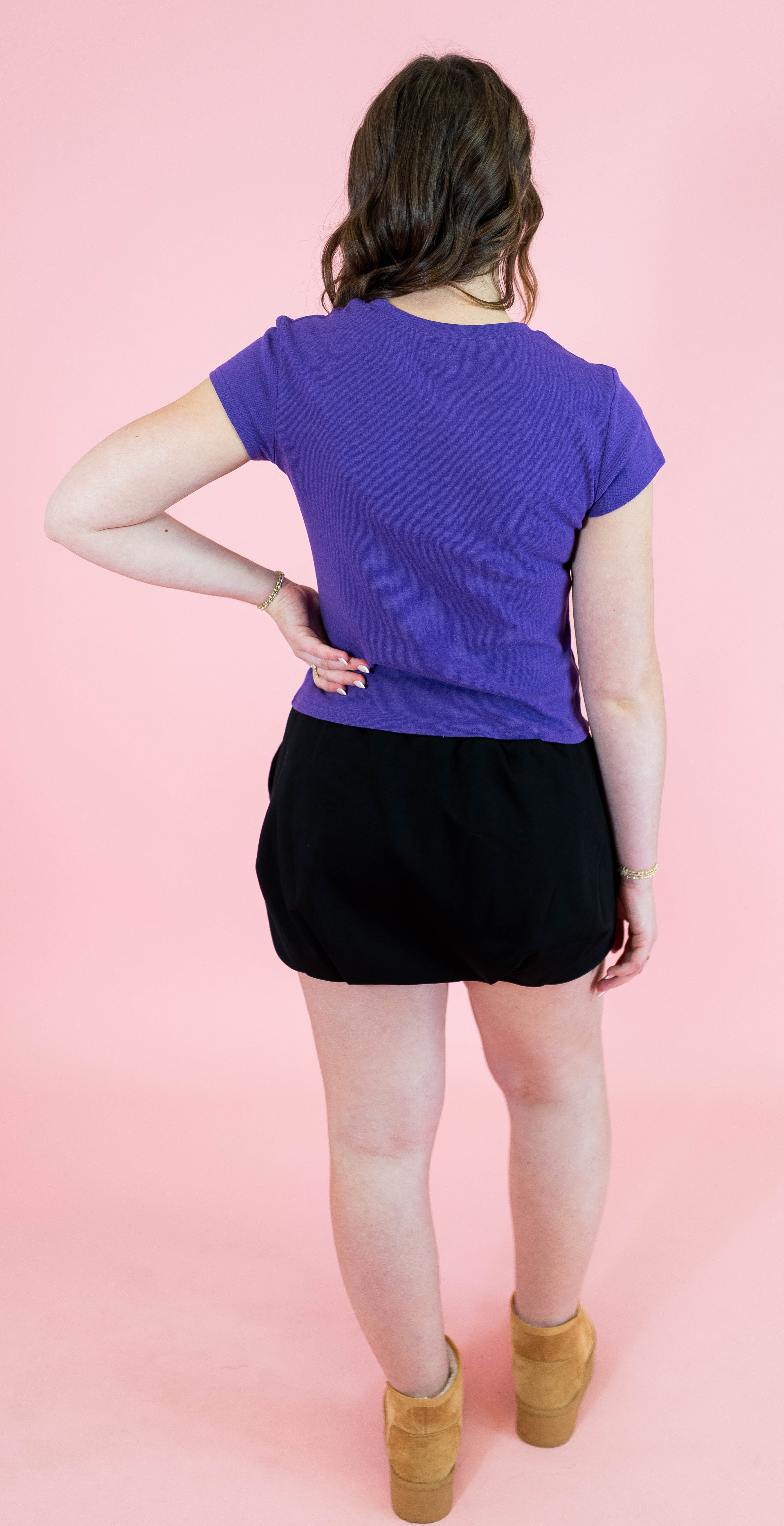 Lulu Mac: Babydoll Top - Deep Purple - Obsession Boutique