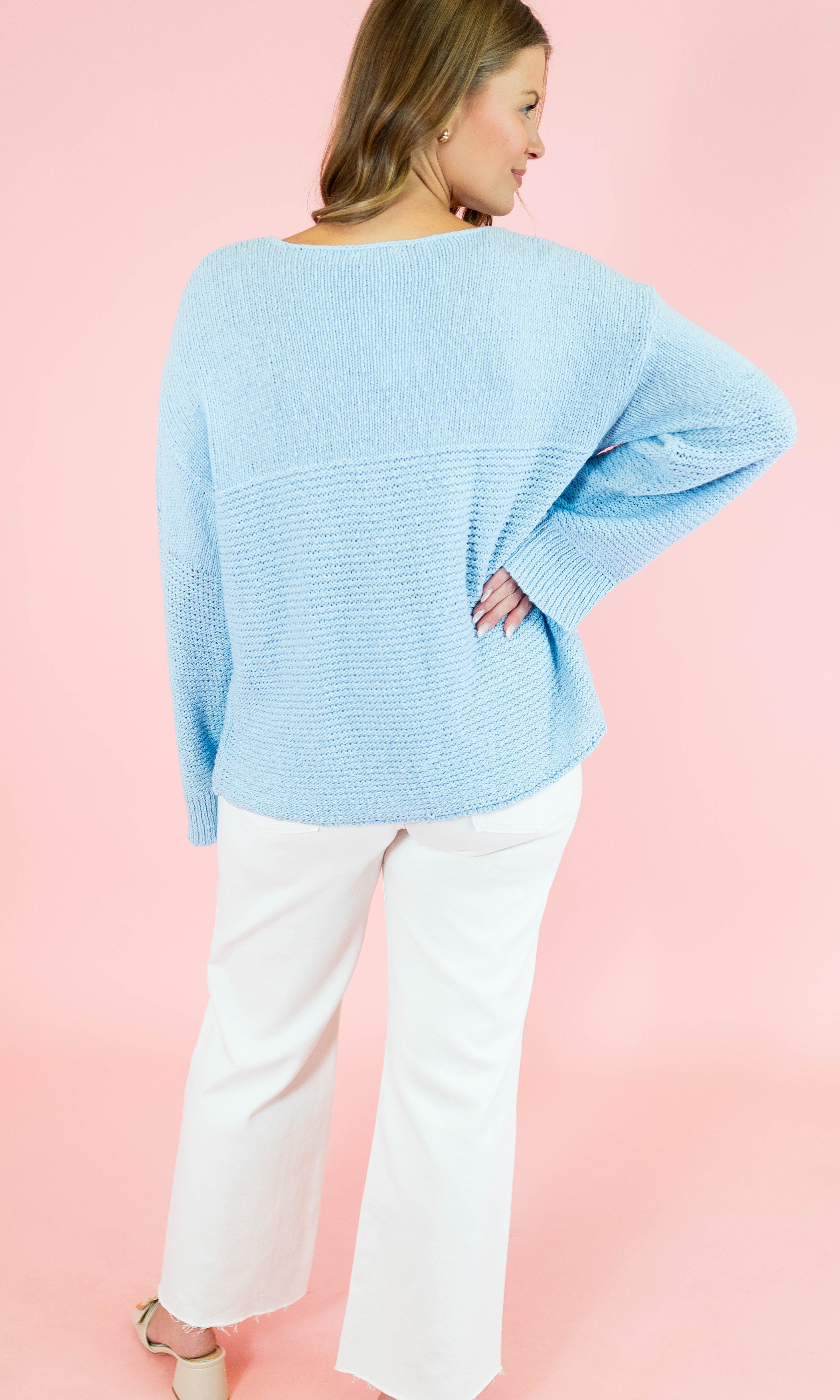 Textured Boat Neck Sweater - Obsession Boutique