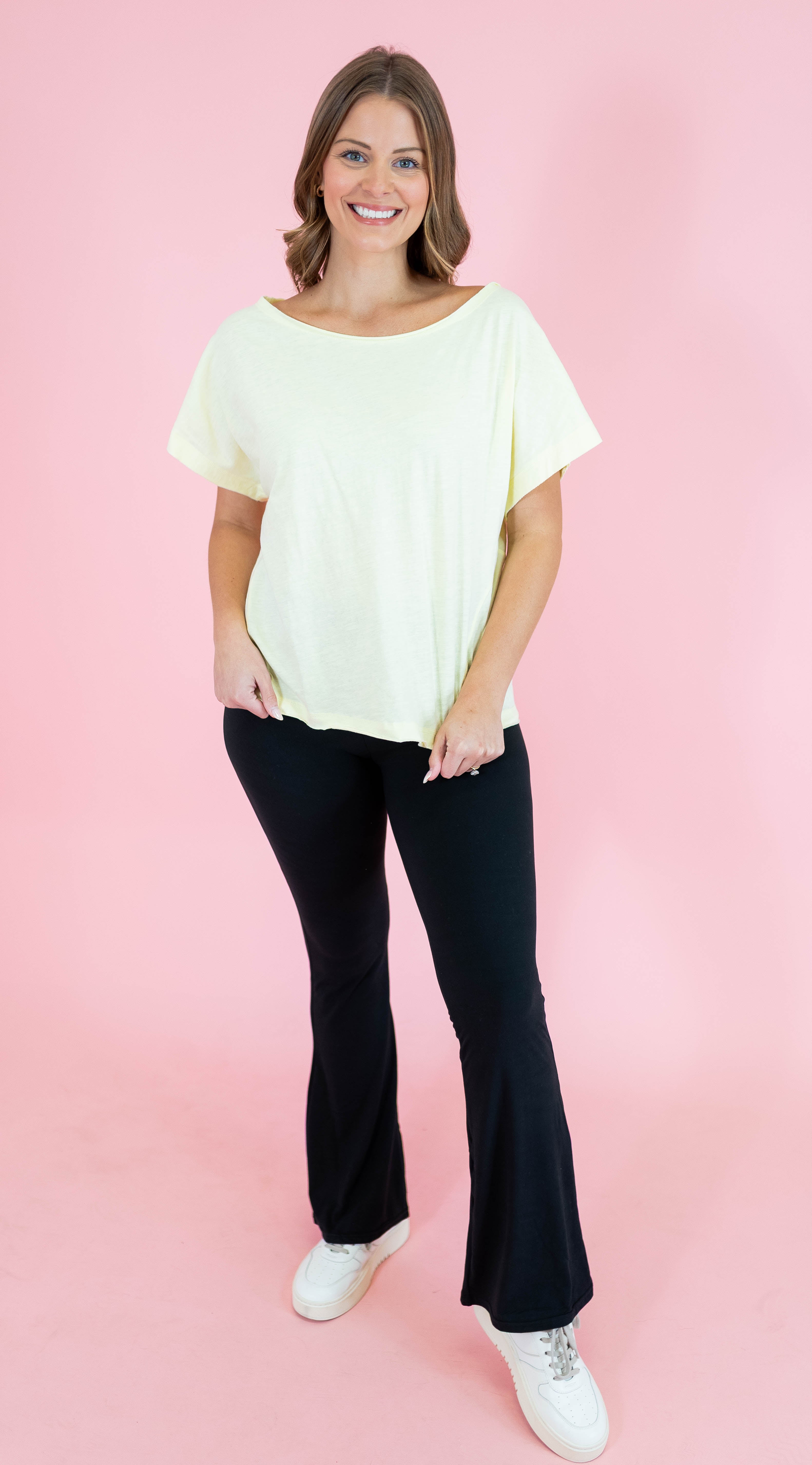 Cotton Slub Off-Shoulder Tee - Obsession Boutique