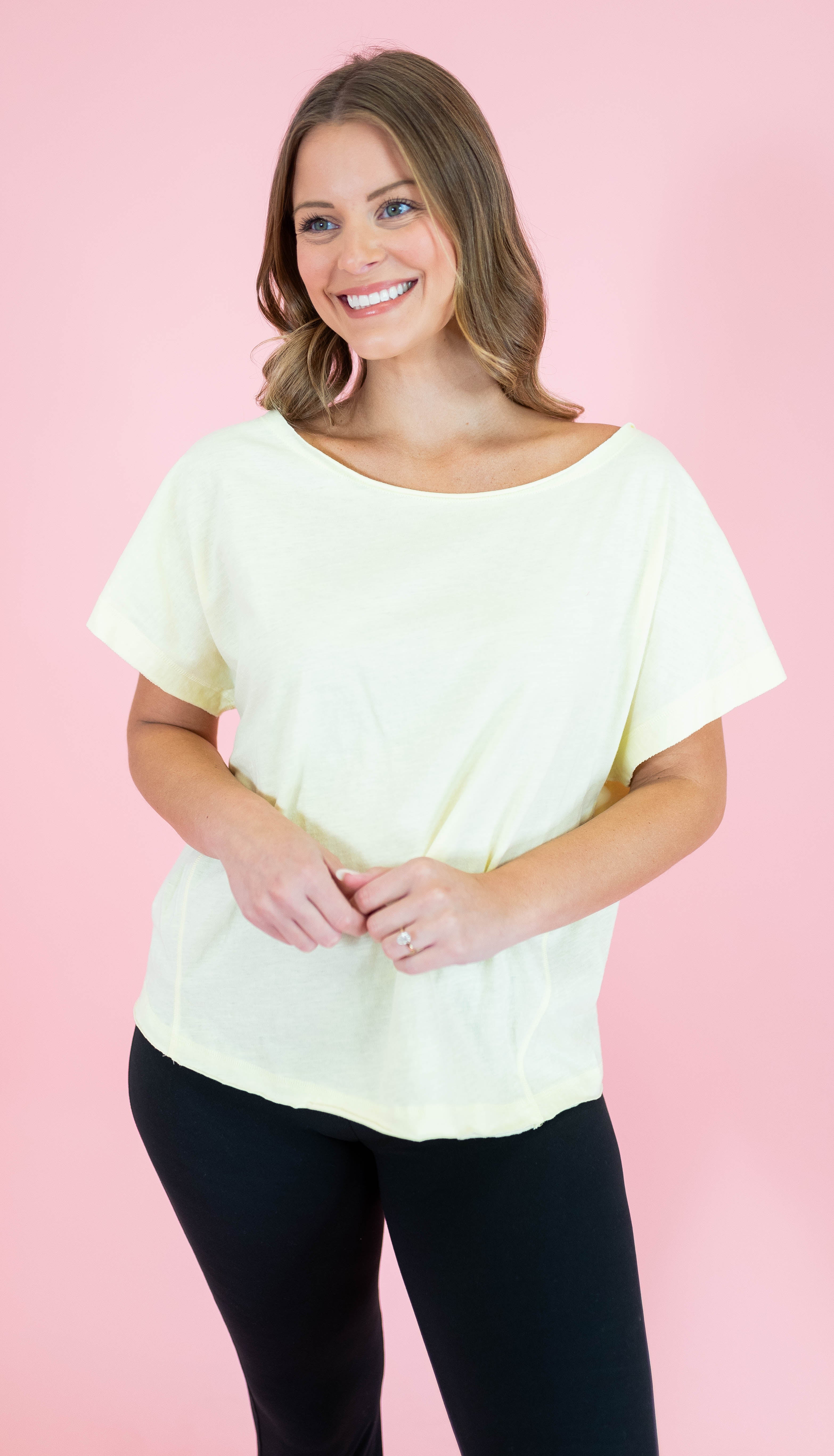 Cotton Slub Off-Shoulder Tee - Obsession Boutique