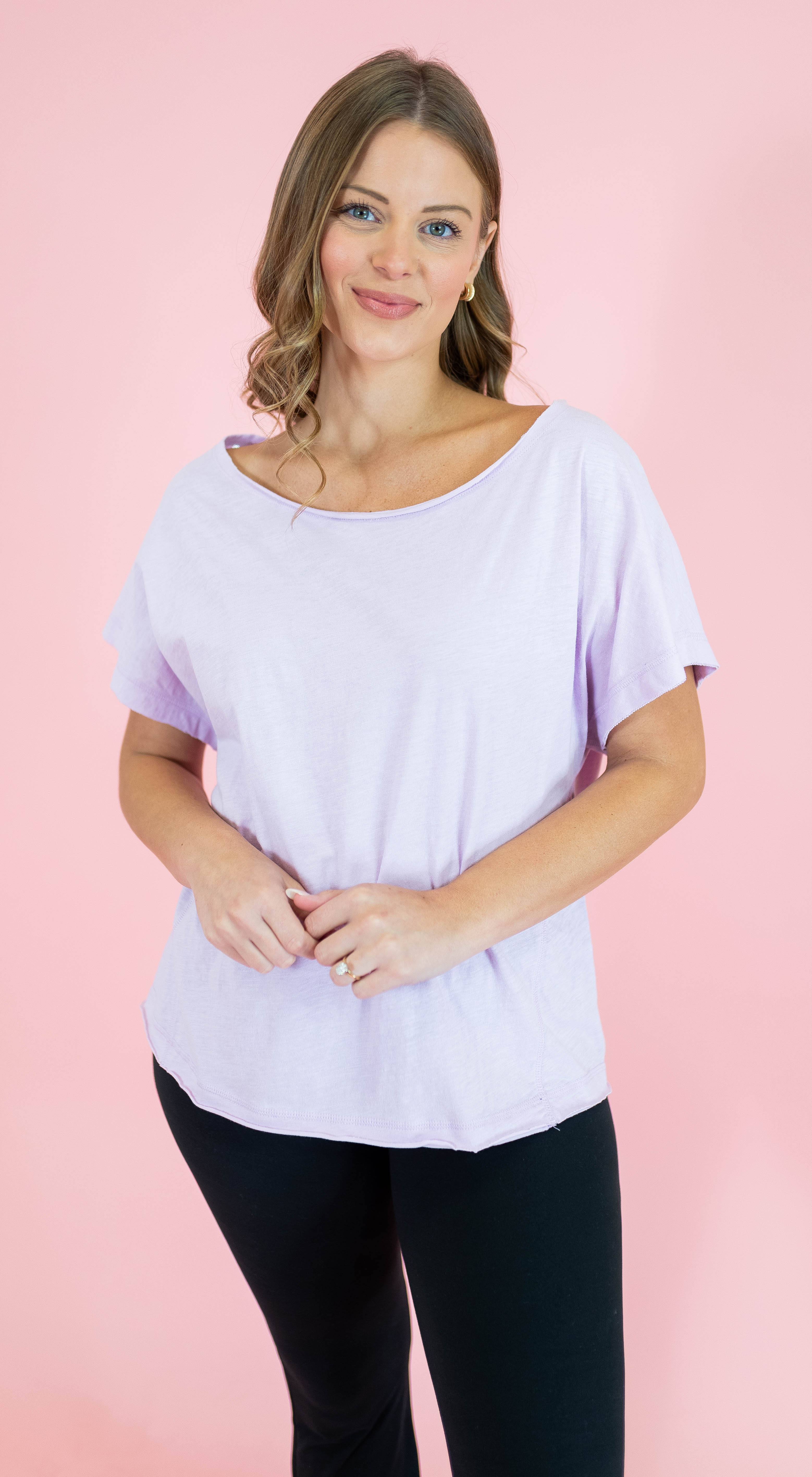 Cotton Slub Off-Shoulder Tee - Obsession Boutique