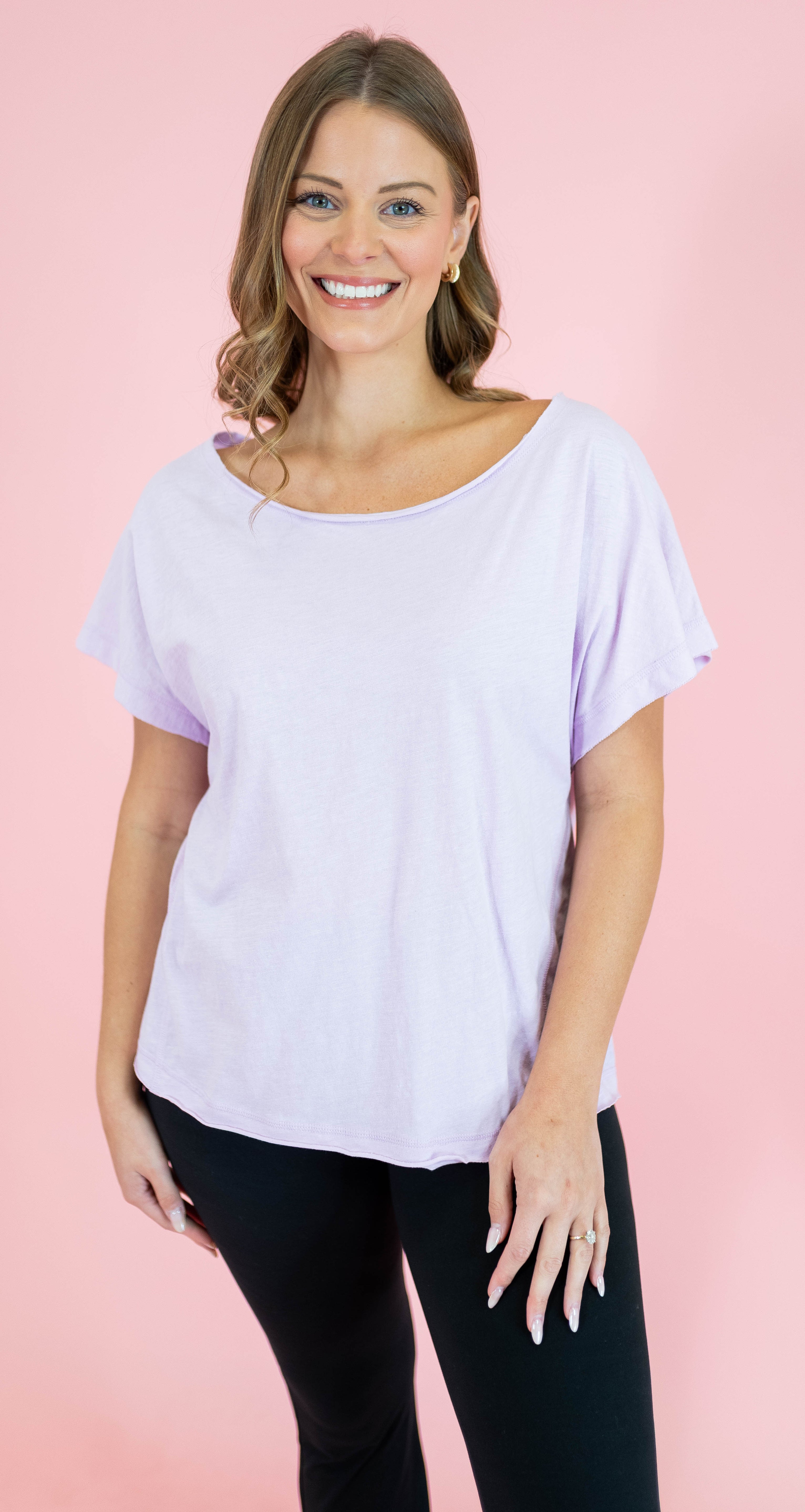 Cotton Slub Off-Shoulder Tee - Obsession Boutique