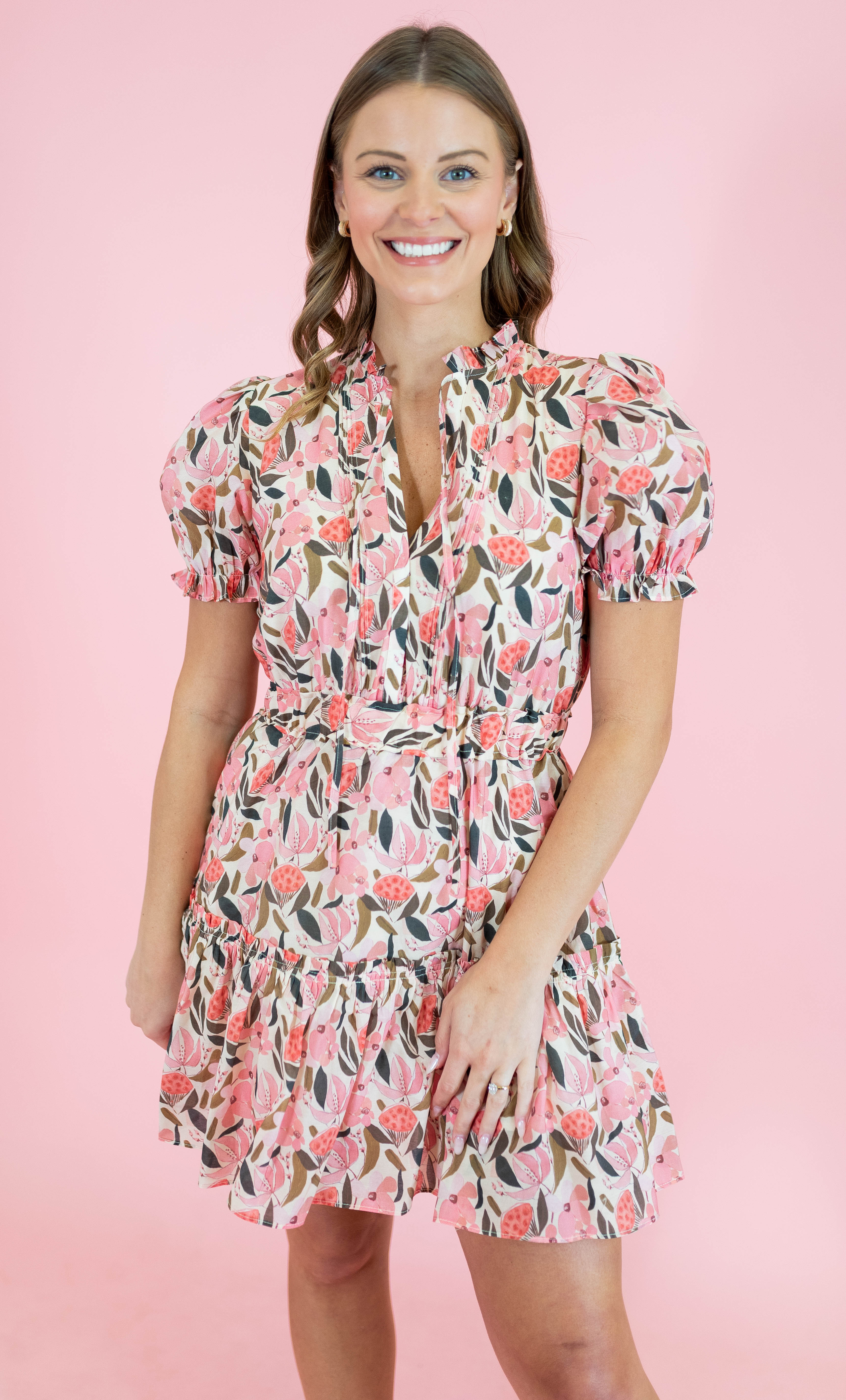 Peony Glow Short Dress - Obsession Boutique