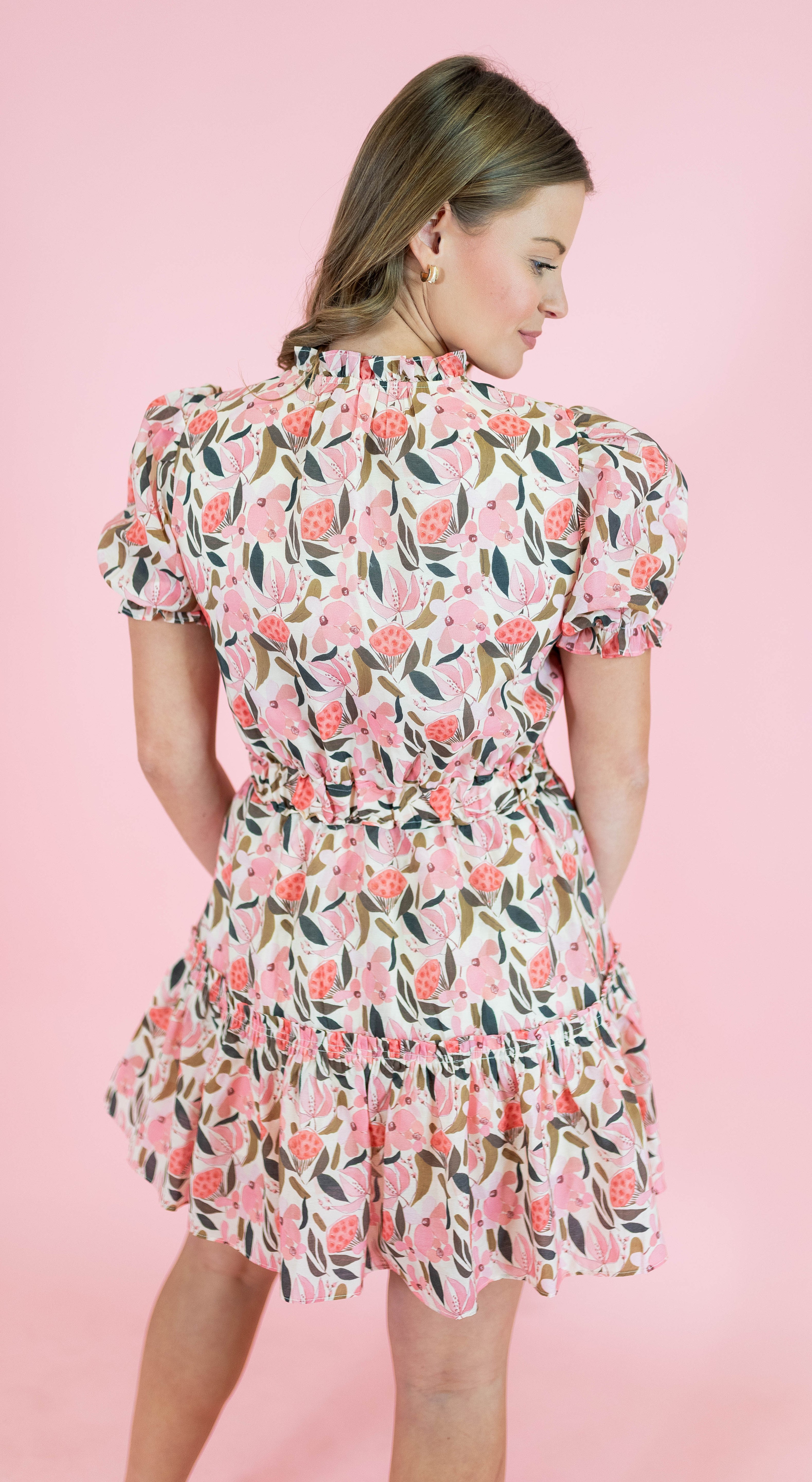 Peony Glow Short Dress - Obsession Boutique