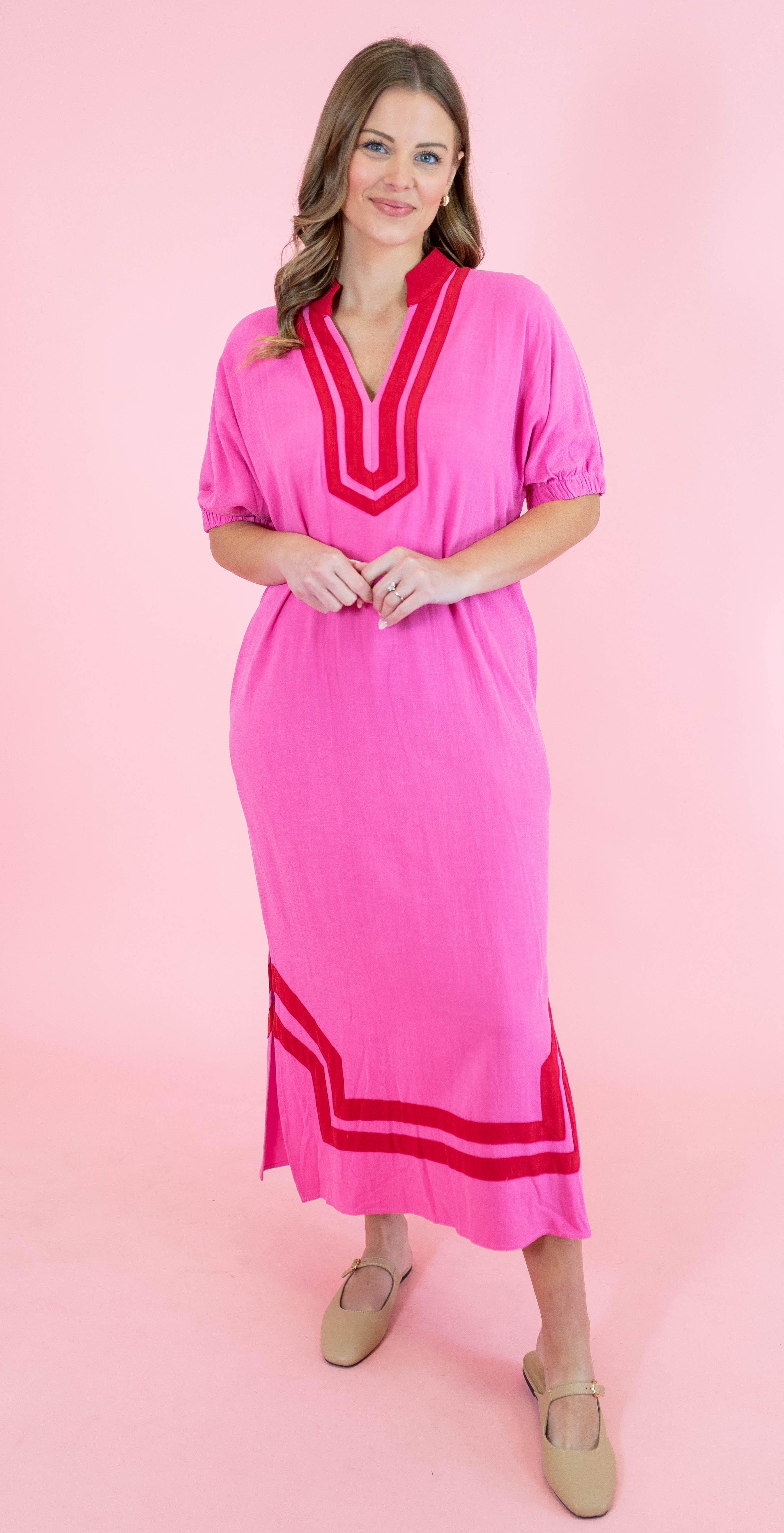 Short Raglan Sleeve Contrast Midi Dress - Obsession Boutique