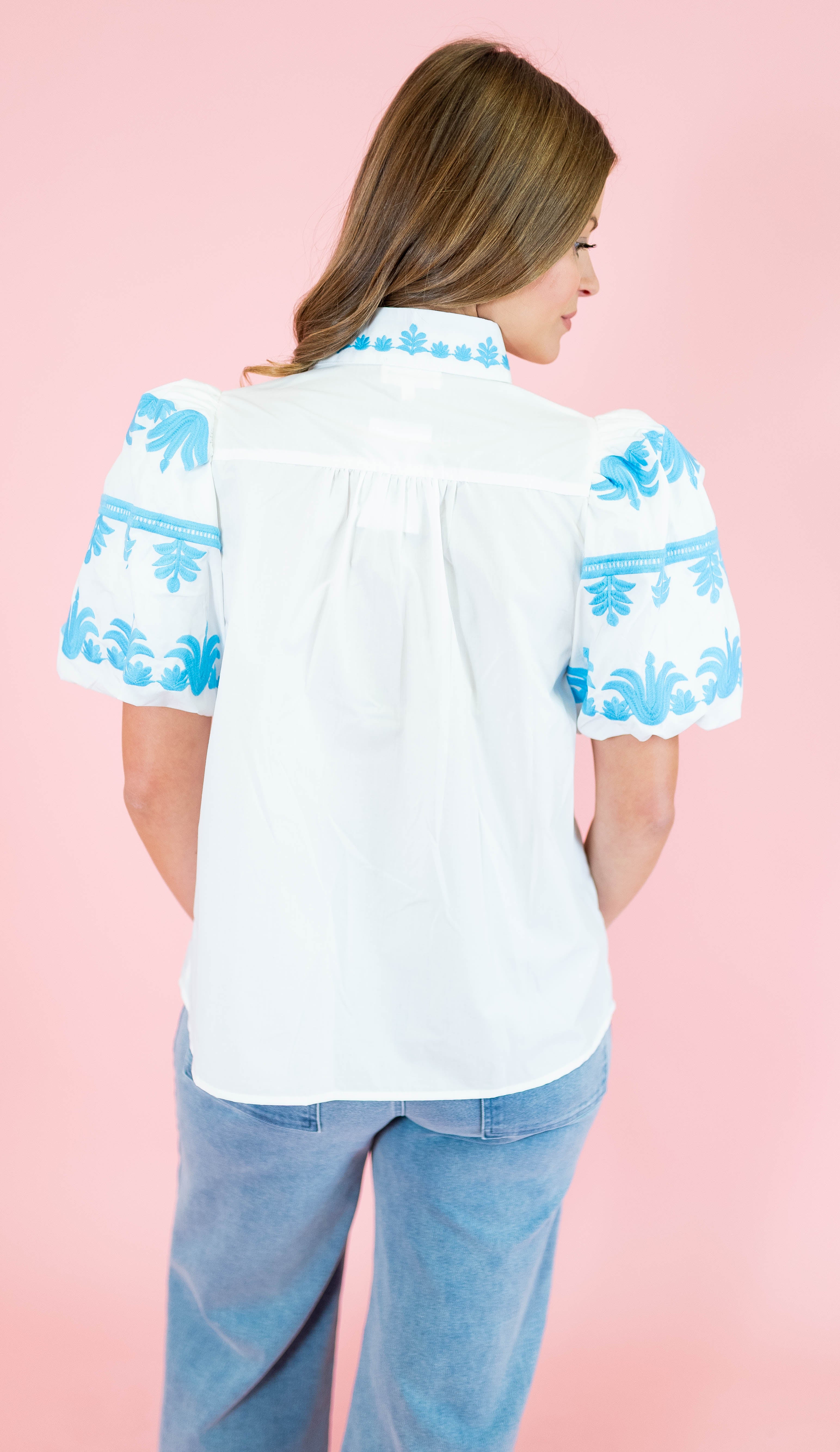 The Dahlia Placket Top - Obsession Boutique