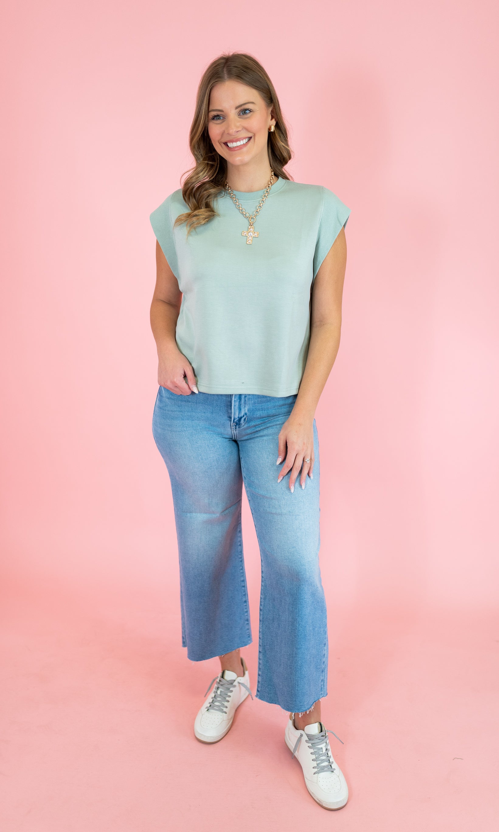 The Everly Cap Sleeve Pullover Top - Obsession Boutique