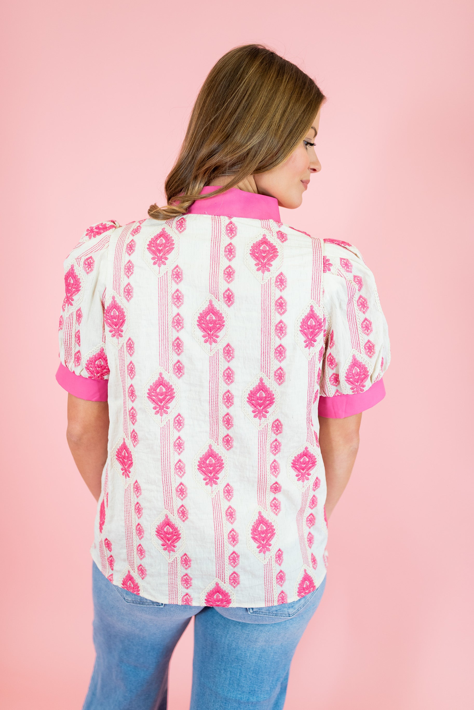 The Camille Stitch Detail Top - Obsession Boutique