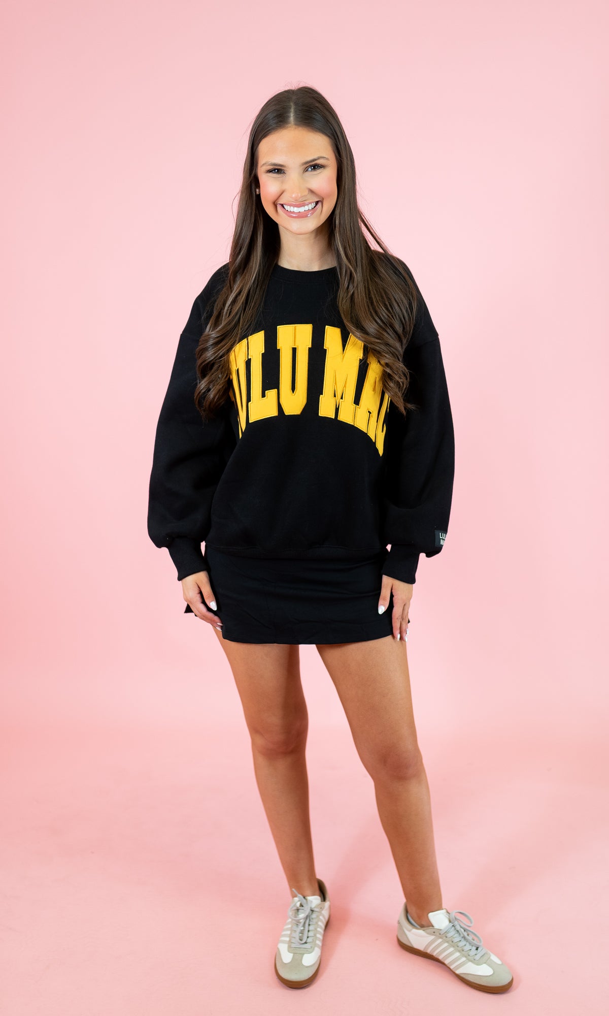 Lulu Mac: Black & Yellow Stitch Sweatshirt - Obsession Boutique