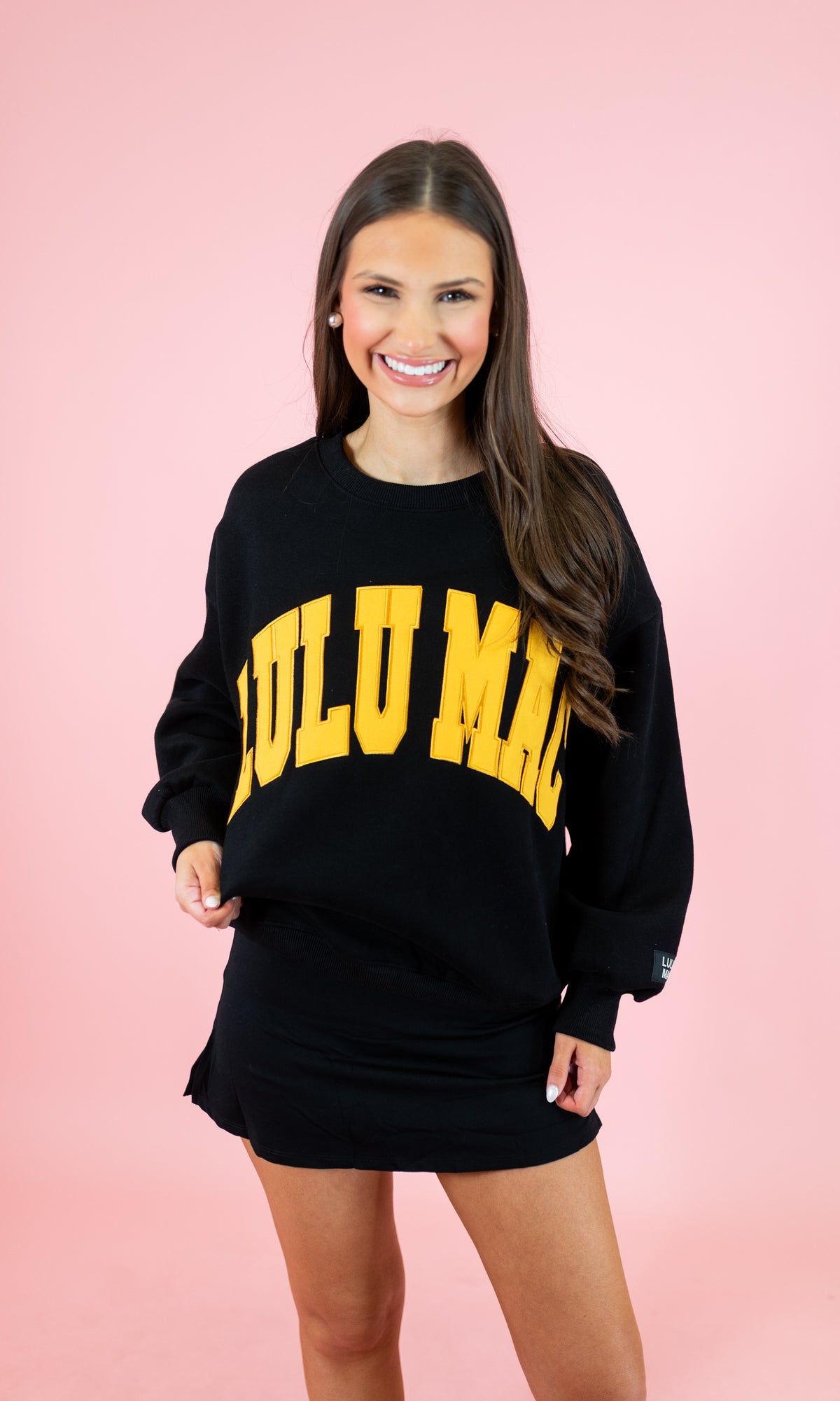 Lulu Mac: Black & Yellow Stitch Sweatshirt - Obsession Boutique