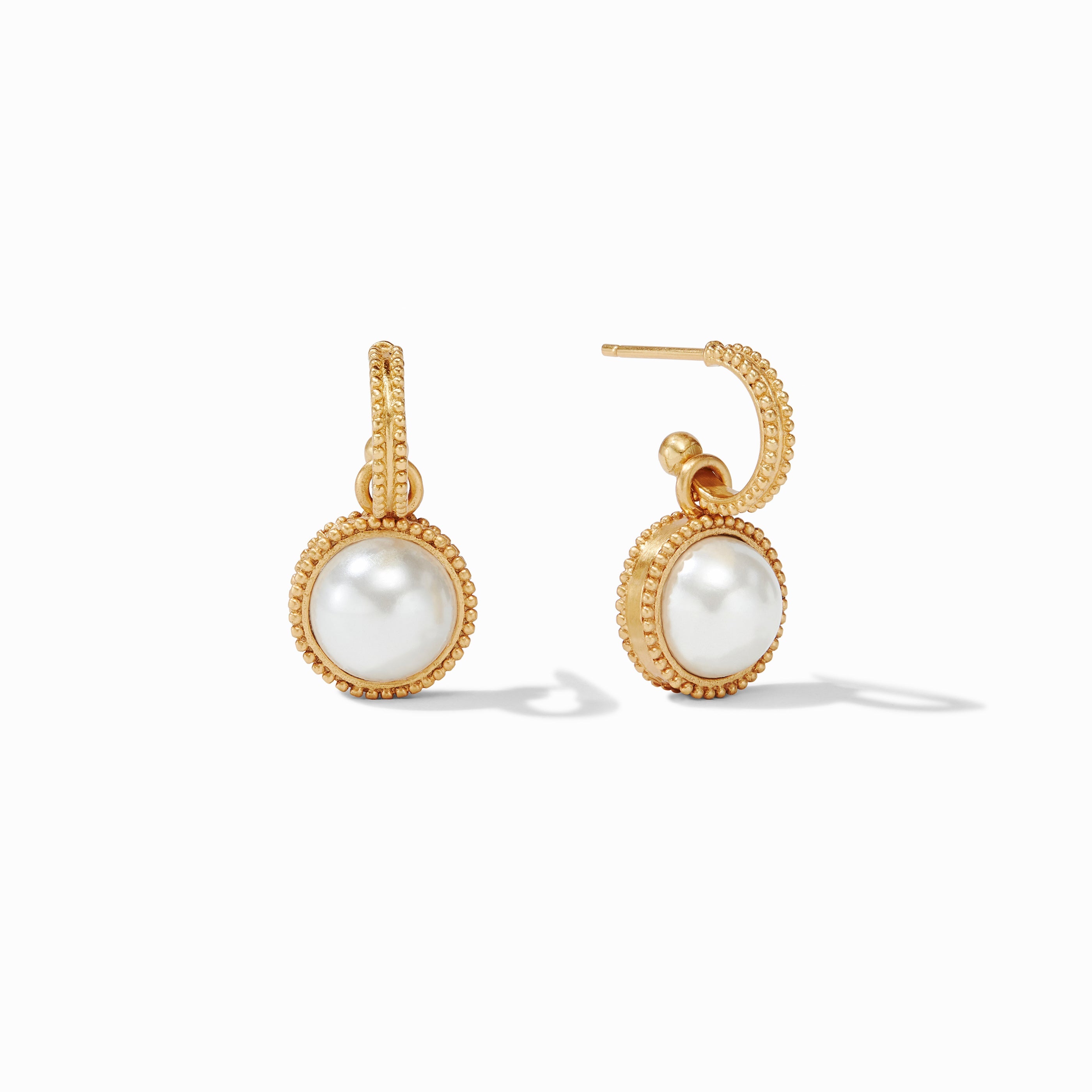 Julie Vos: Fleur-de-Lis Hoop & Charm Earring - Obsession Boutique
