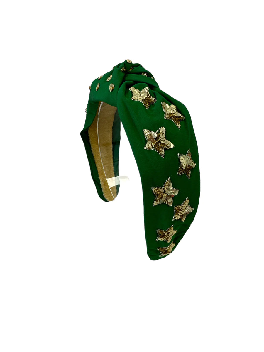 Golden Lily Green & Gold Sequin Star Headband Obsession Boutique
