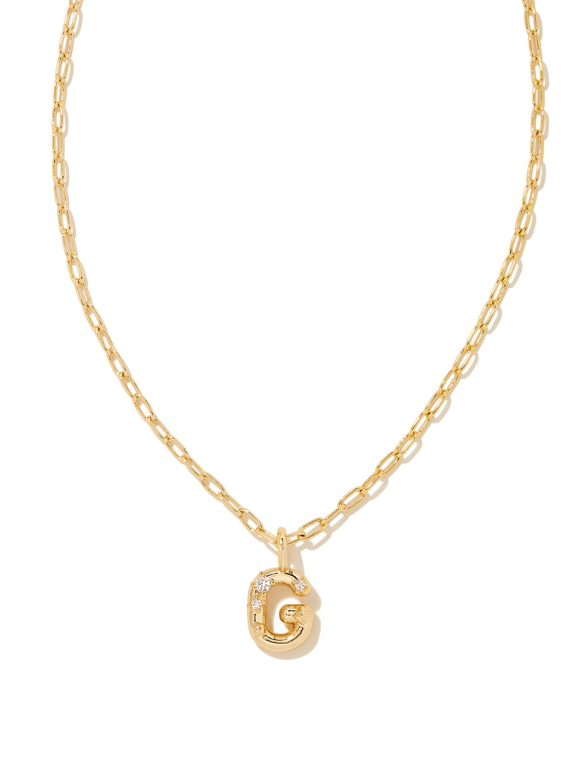 Kendra Scott: Crystal Letter Pendant Necklace - Obsession Boutique