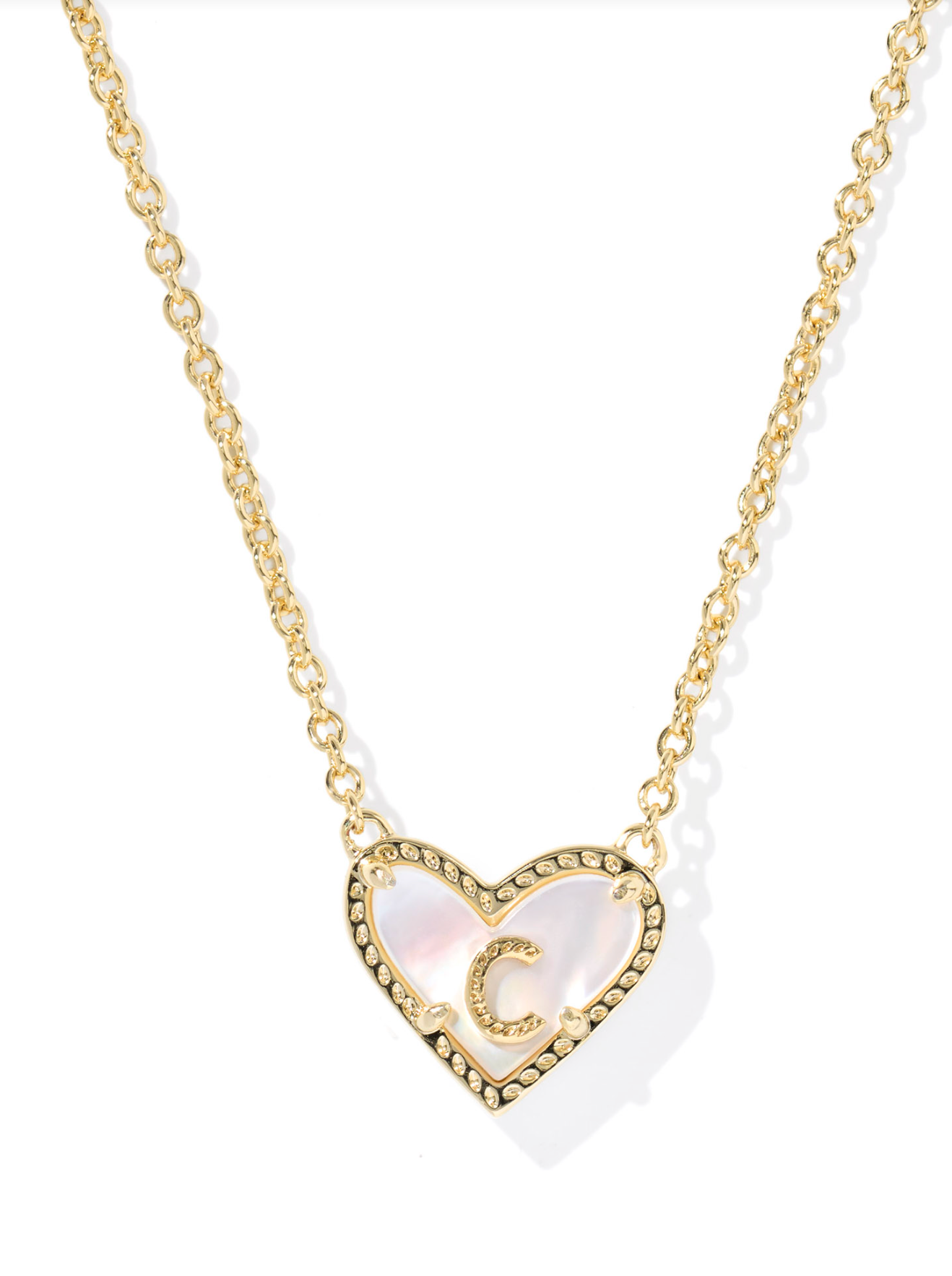 Kendra Scott: Heart Letter Pendant Necklace - Obsession Boutique