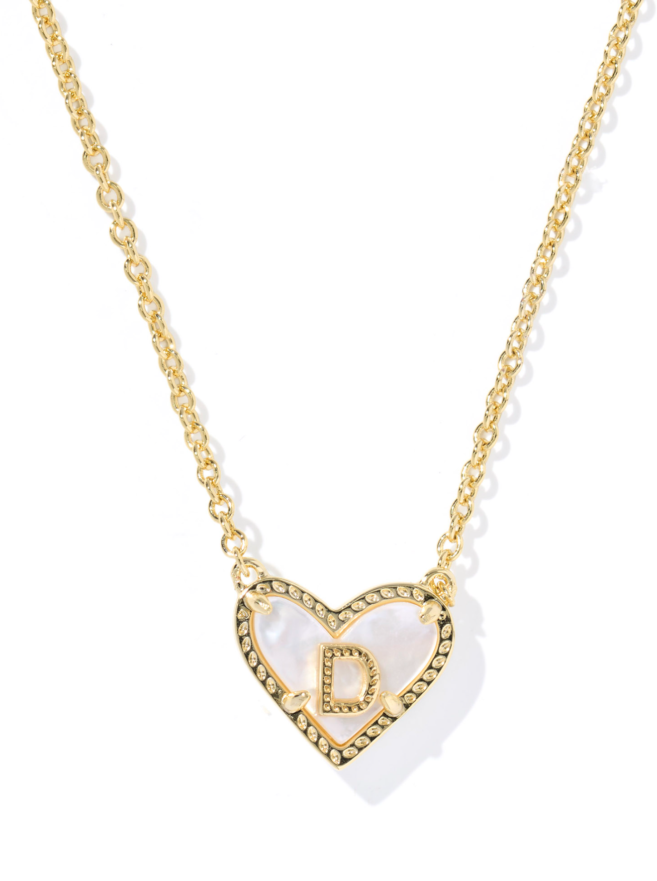 Kendra Scott: Heart Letter Pendant Necklace - Obsession Boutique