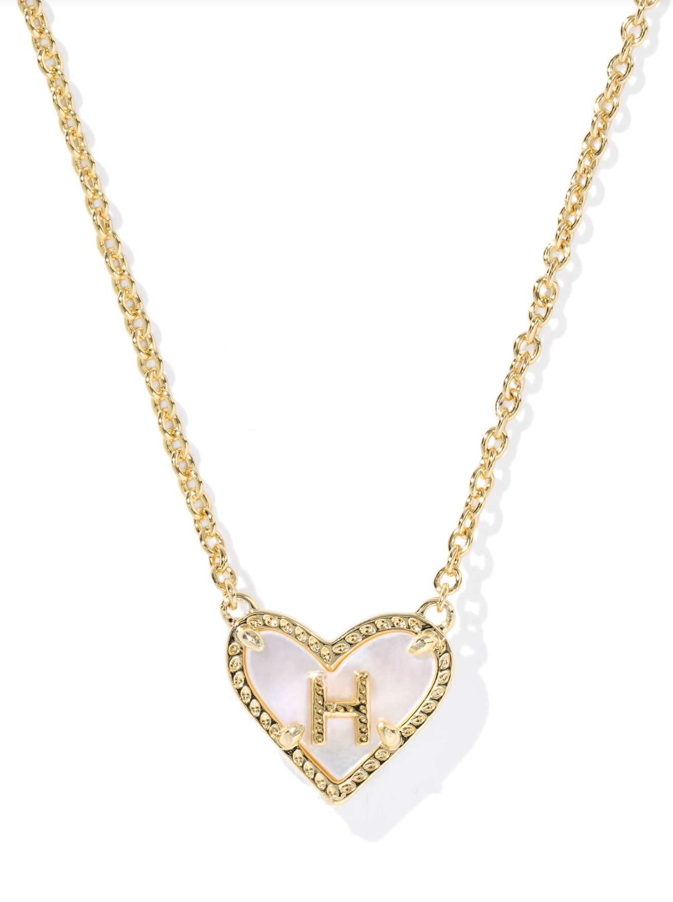 Kendra Scott: Heart Letter Pendant Necklace - Obsession Boutique