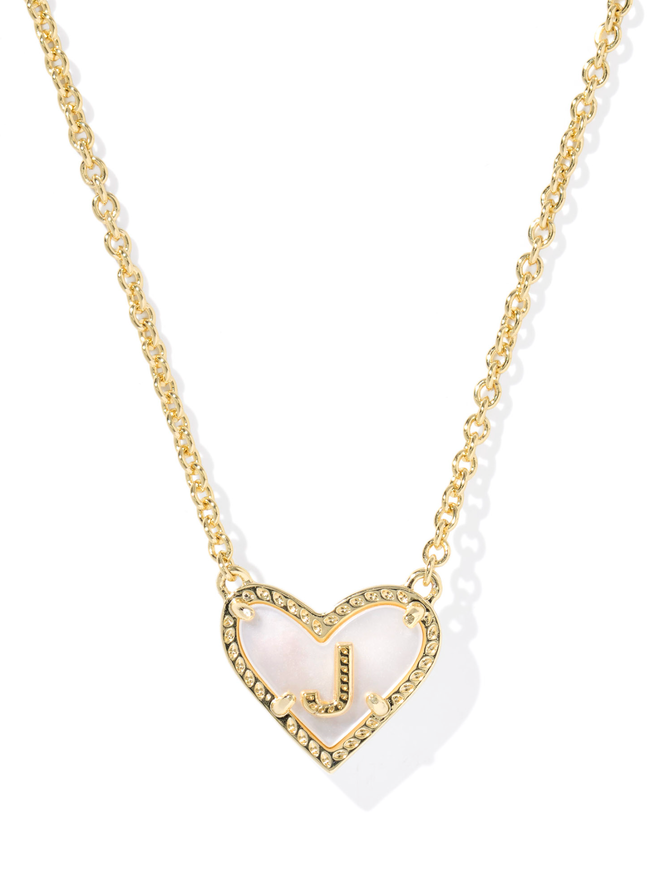 Kendra Scott: Heart Letter Pendant Necklace - Obsession Boutique
