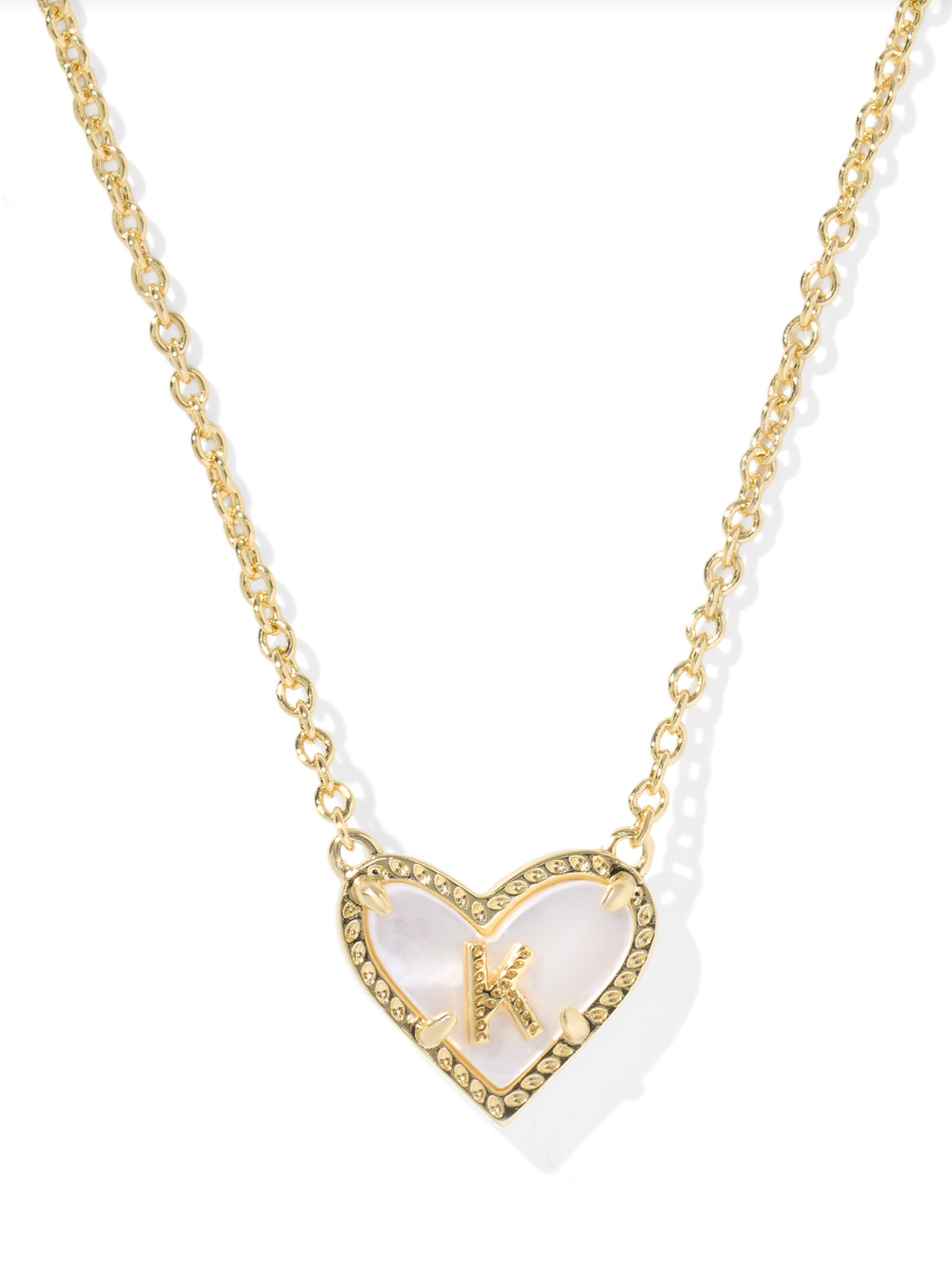 Kendra Scott: Heart Letter Pendant Necklace - Obsession Boutique