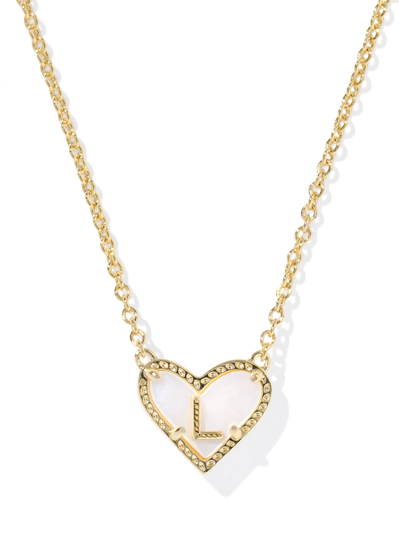 Kendra Scott: Heart Letter Pendant Necklace - Obsession Boutique
