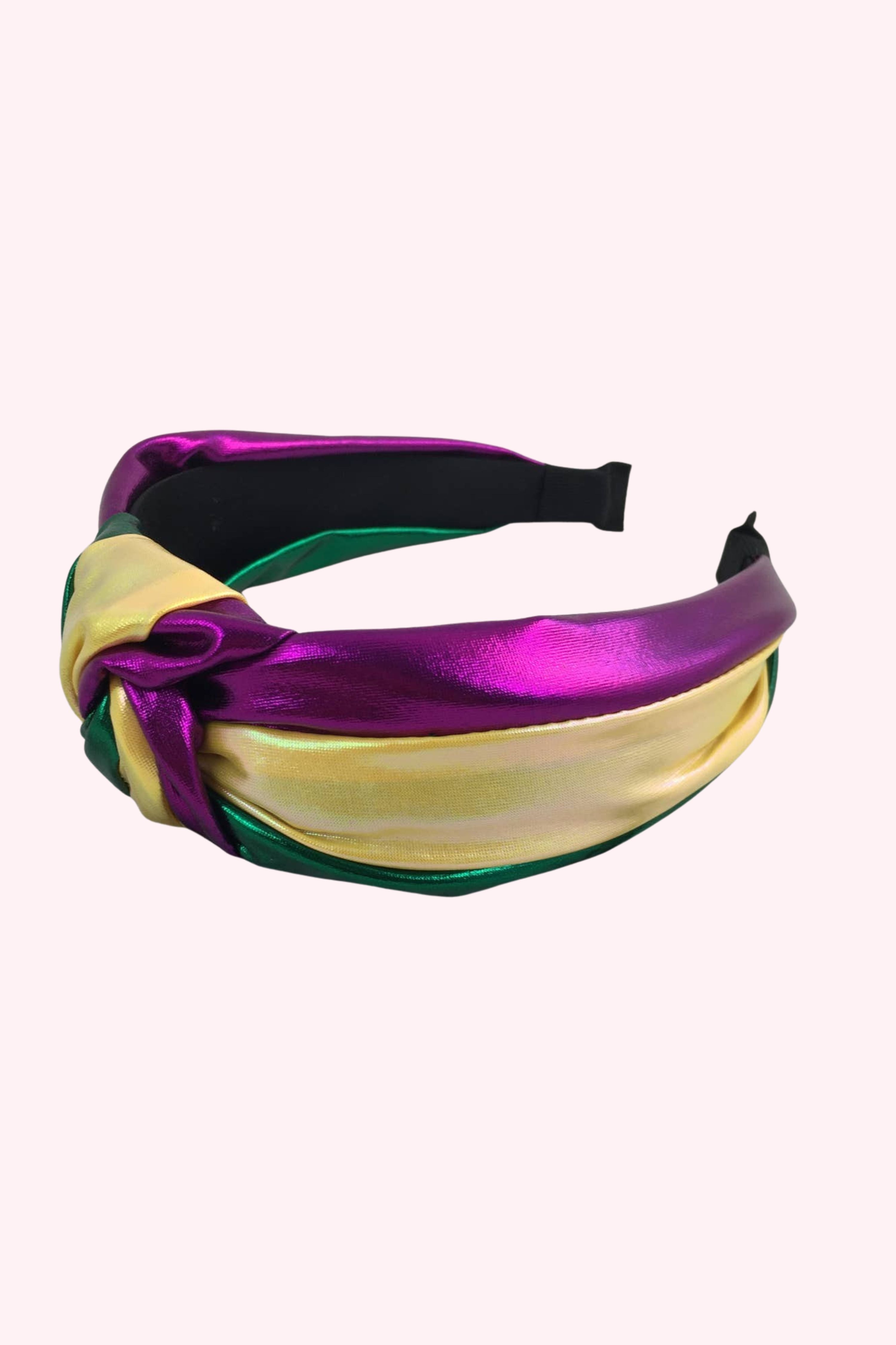 Mardi Gras Metallic Knot Headband - Obsession Boutique