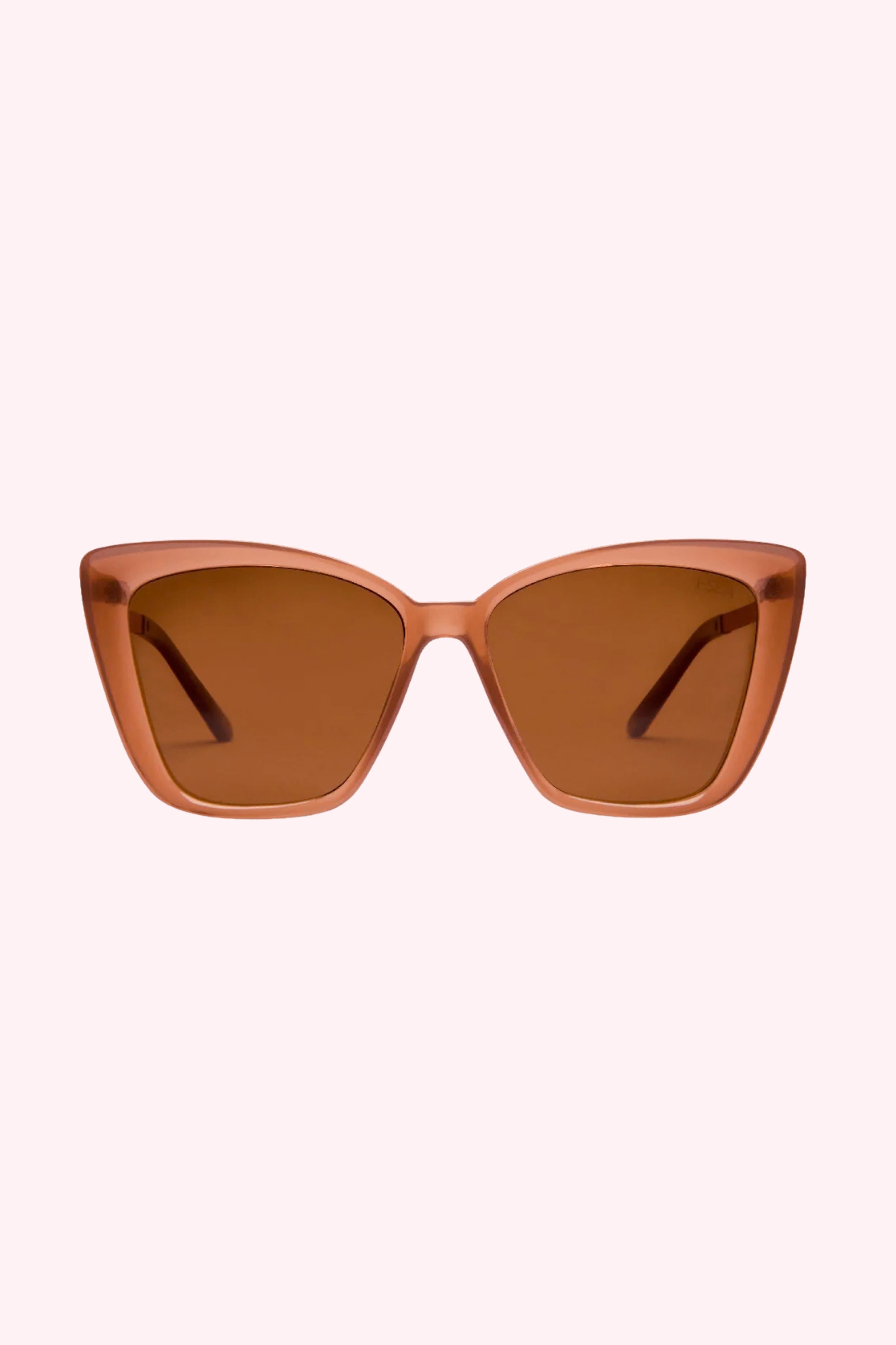 I-SEA: Aloha Fox Sunglasses - Dusty Rose / Brown - Obsession Boutique