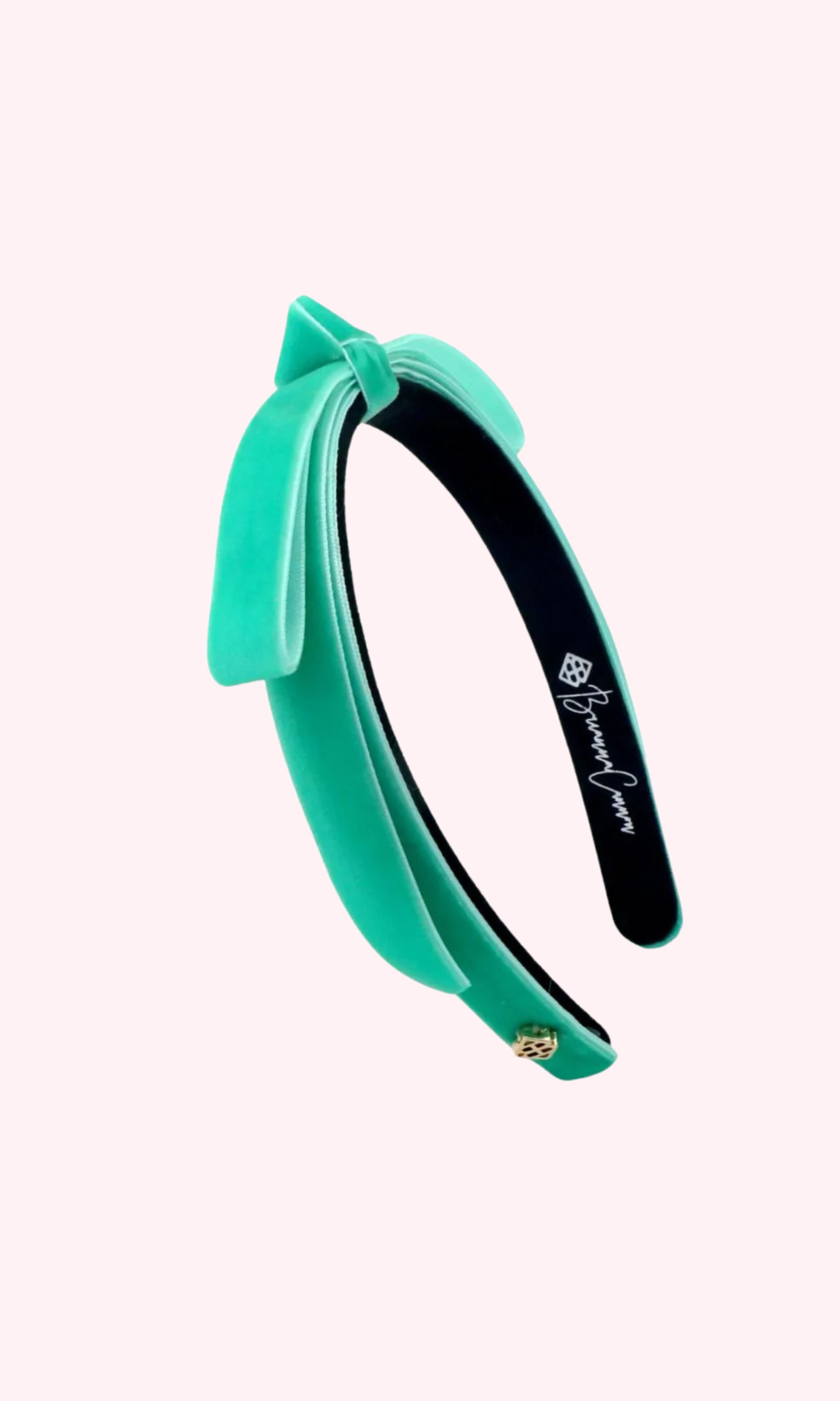 Thin Velvet Ribbon Bow Headband - Obsession Boutique