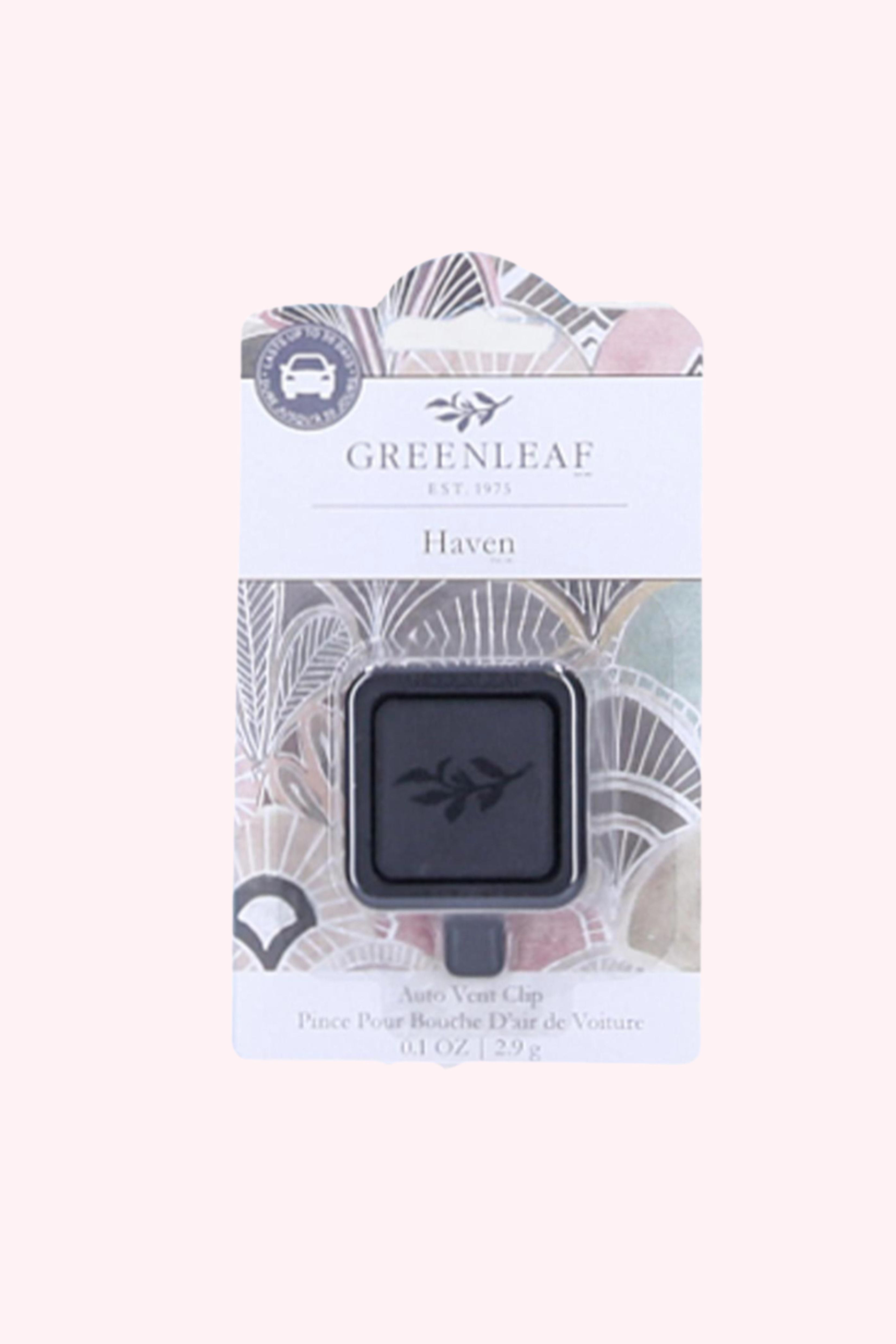 Greenleaf: Haven Auto Vent Clip - Obsession Boutique