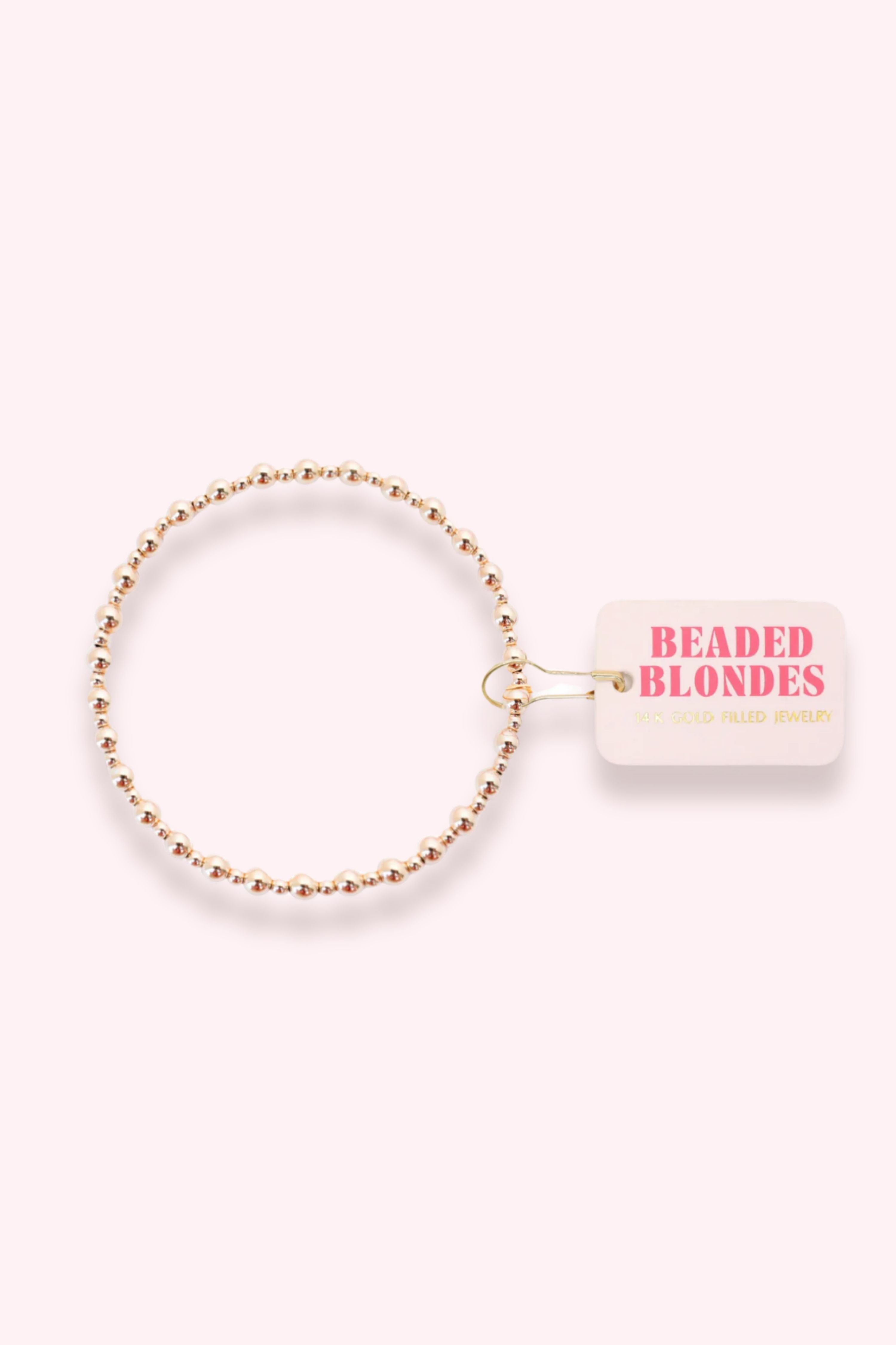 Beaded Blondes: Mini Katy Bracelet in Gold - Obsession Boutique