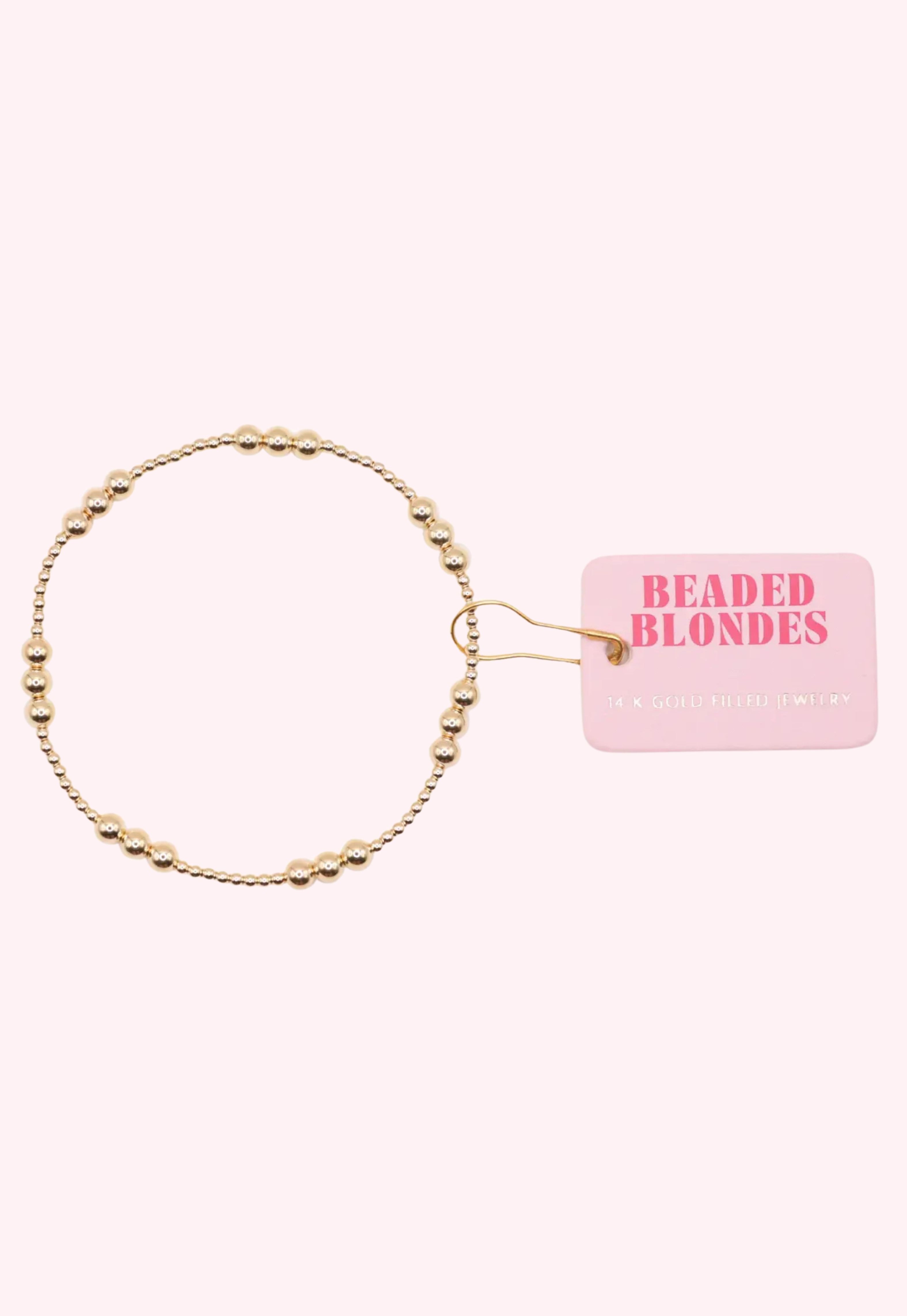 Beaded Blondes: ILY Gold Bracelet - Obsession Boutique