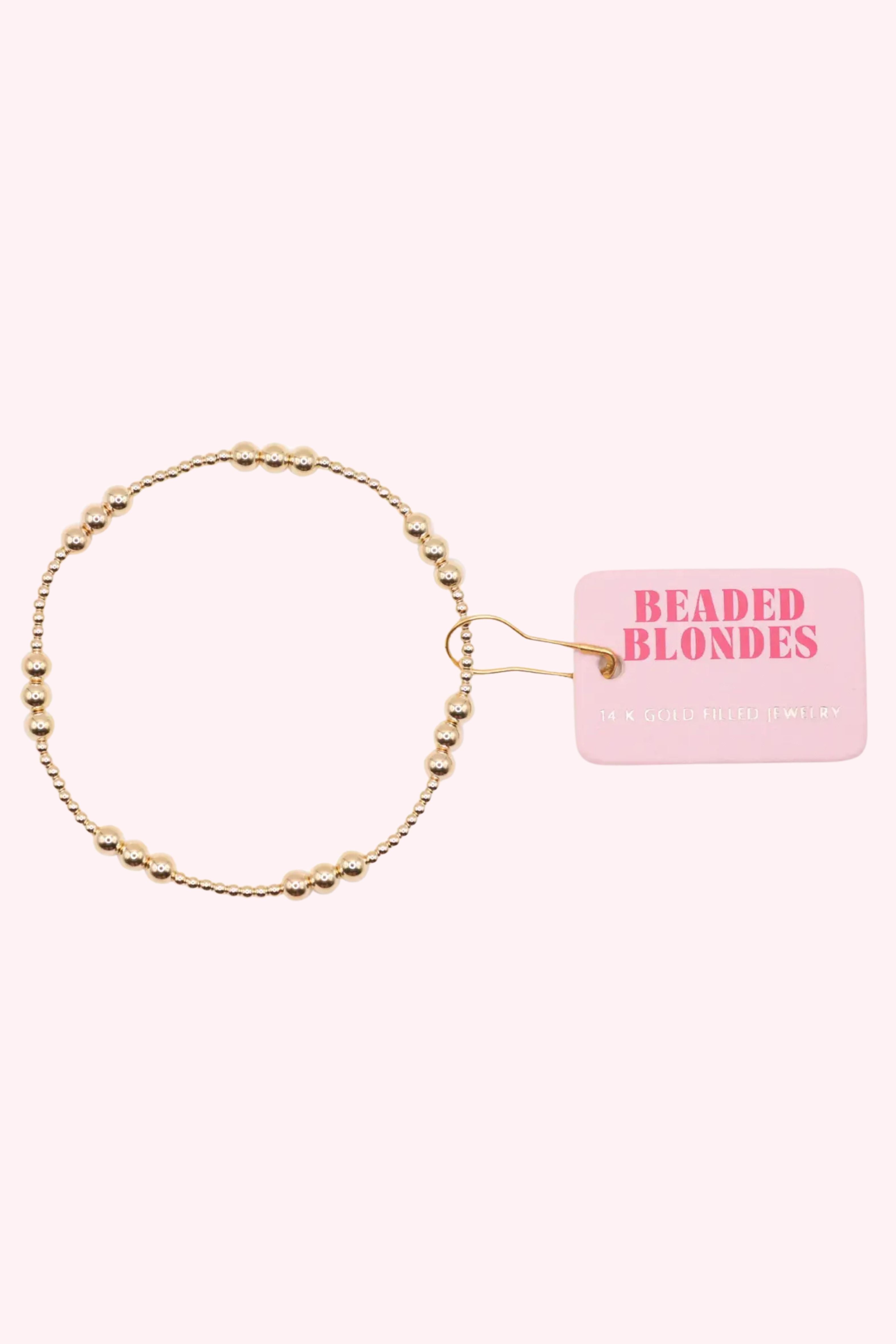 Beaded Blondes: ILY Gold Bracelet - Obsession Boutique