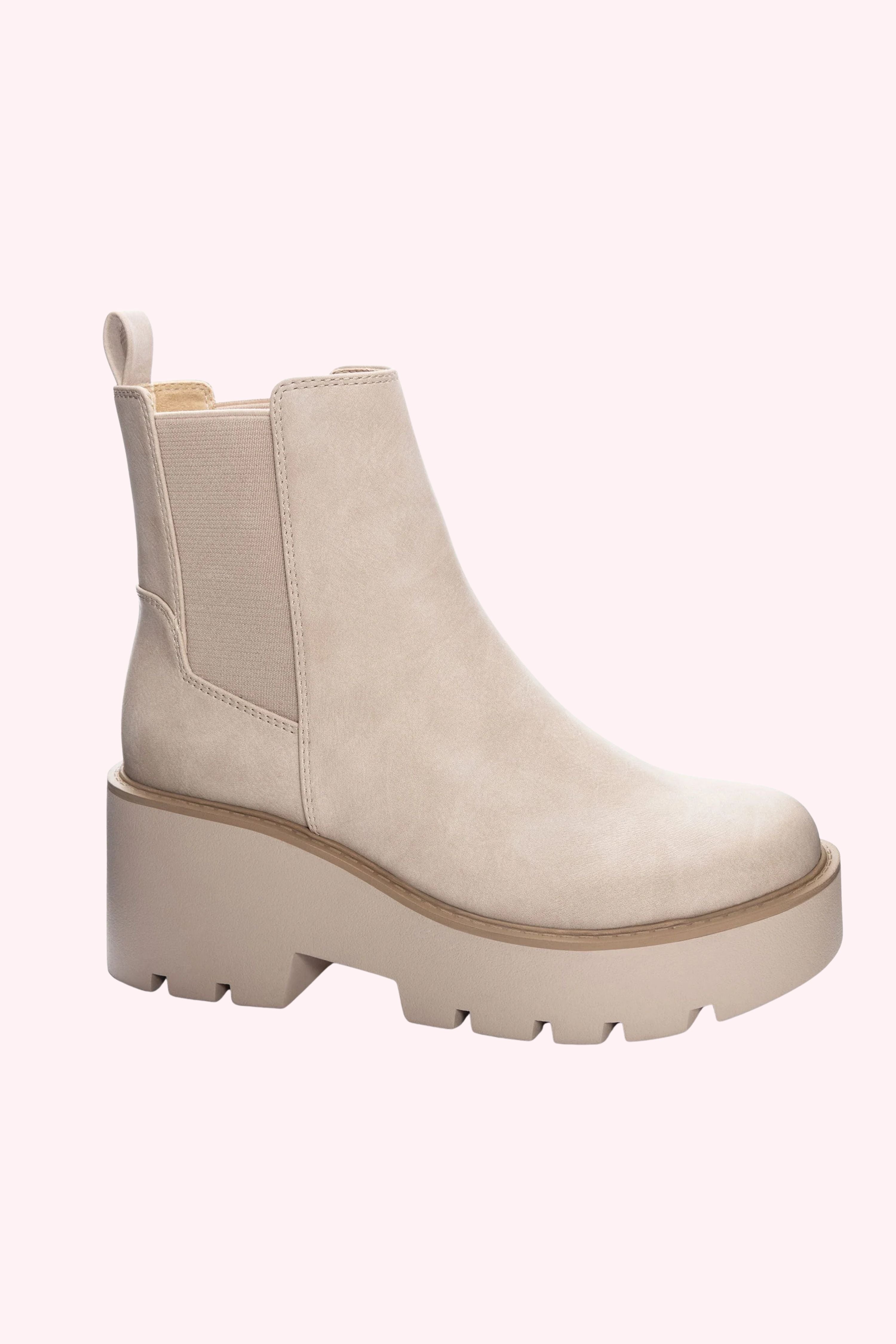 Dirty Laundry: Rabbit Casual Booties - Taupe - Obsession Boutique