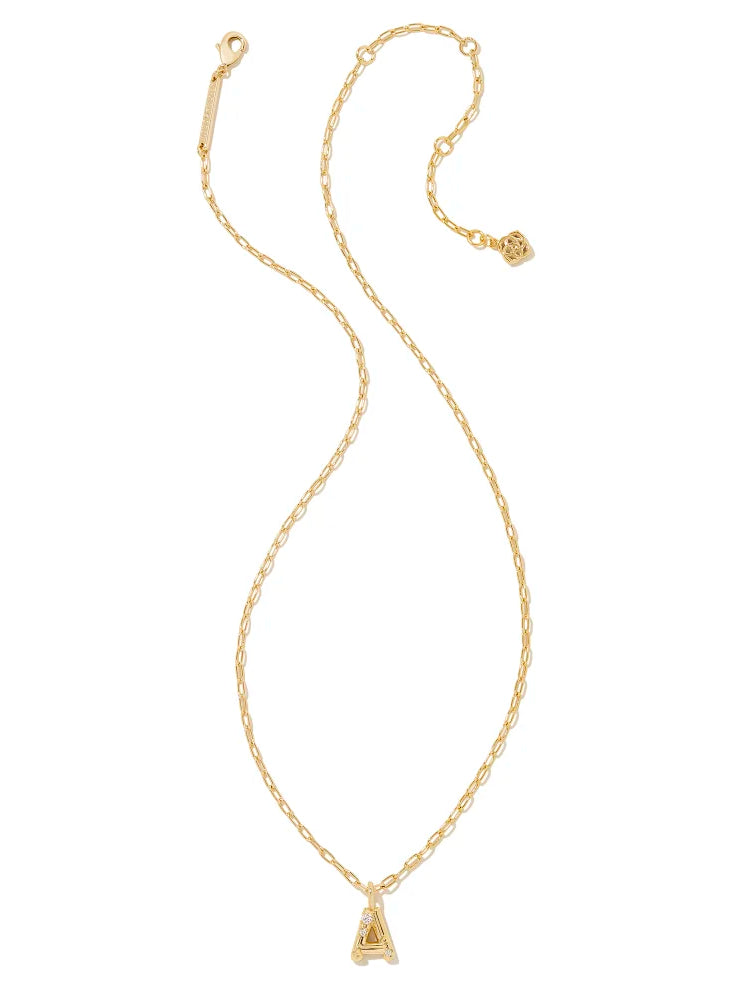 Kendra Scott: Crystal Letter Pendant Necklace - Obsession Boutique