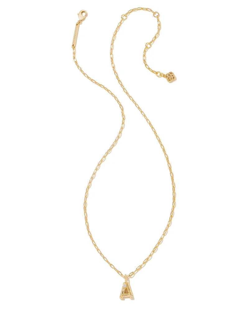 Kendra Scott: Crystal Letter Pendant Necklace - Obsession Boutique