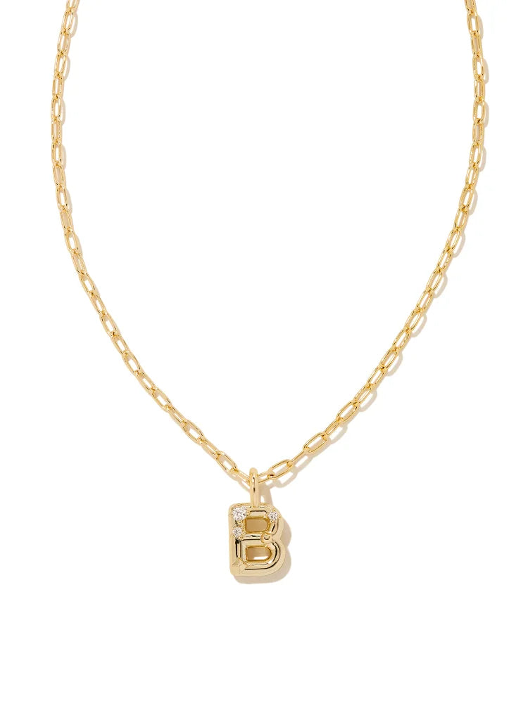 Kendra Scott: Crystal Letter Pendant Necklace - Obsession Boutique