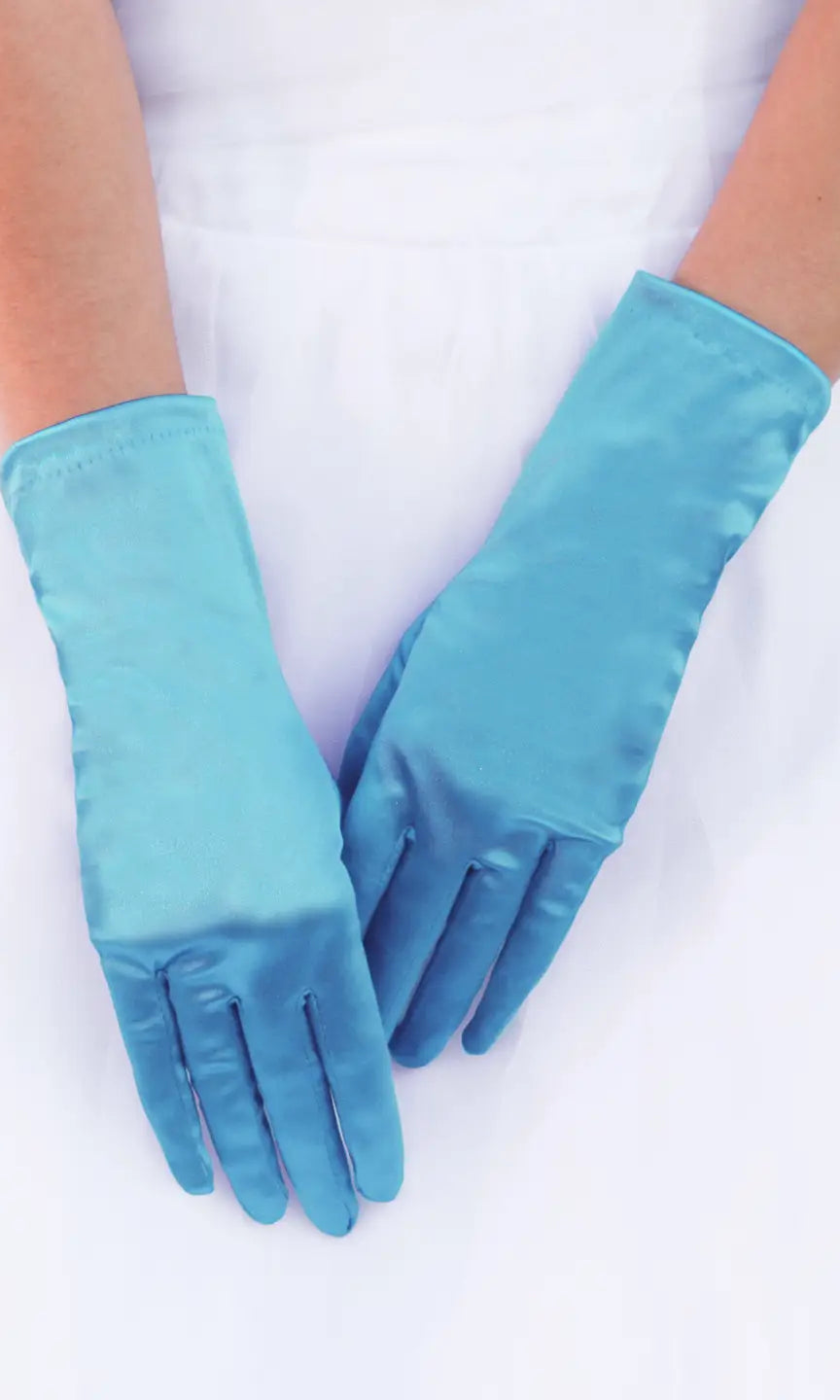 Wrist Length Satin Women's Gloves - Obsession Boutique