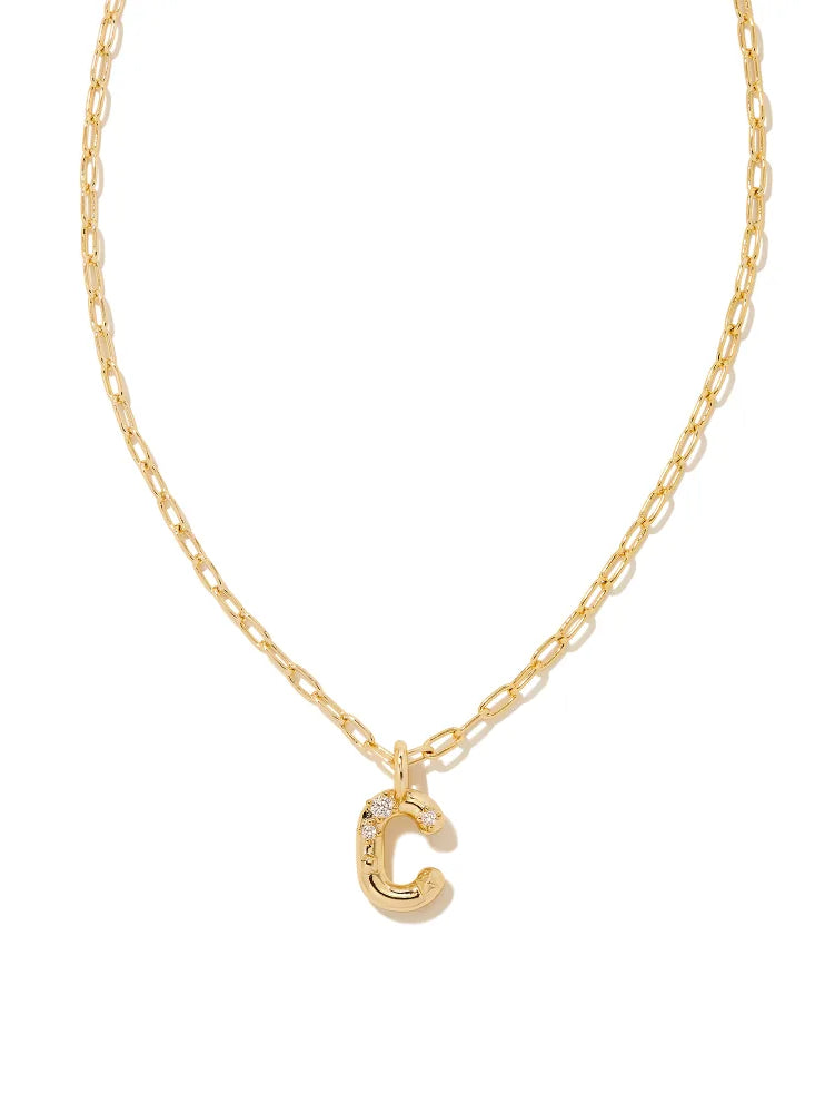 Kendra Scott: Crystal Letter Pendant Necklace - Obsession Boutique