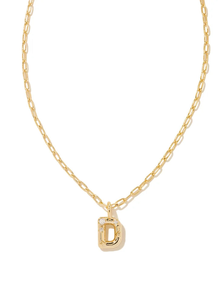 Kendra Scott: Crystal Letter Pendant Necklace - Obsession Boutique