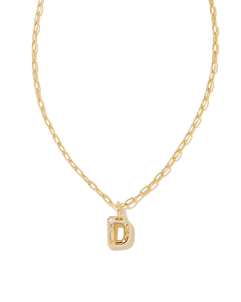 Kendra Scott: Crystal Letter Pendant Necklace - Obsession Boutique