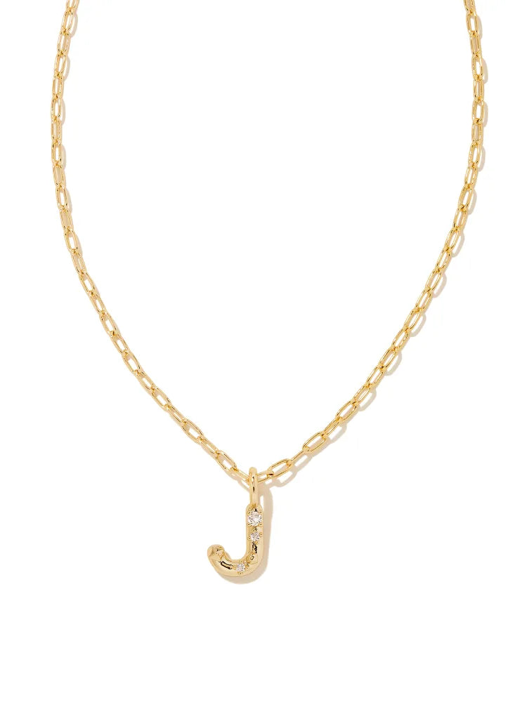Kendra Scott: Crystal Letter Pendant Necklace - Obsession Boutique