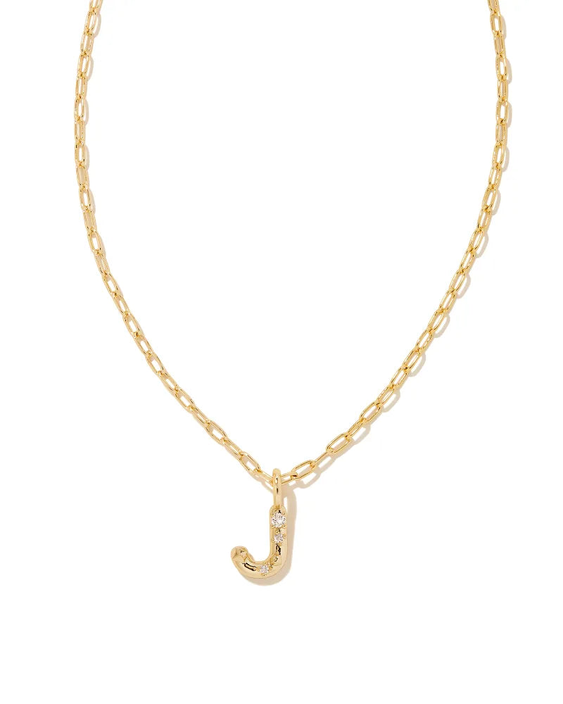 Kendra Scott: Crystal Letter Pendant Necklace - Obsession Boutique