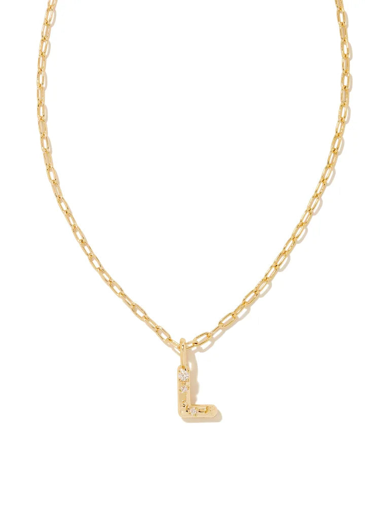 Kendra Scott: Crystal Letter Pendant Necklace - Obsession Boutique